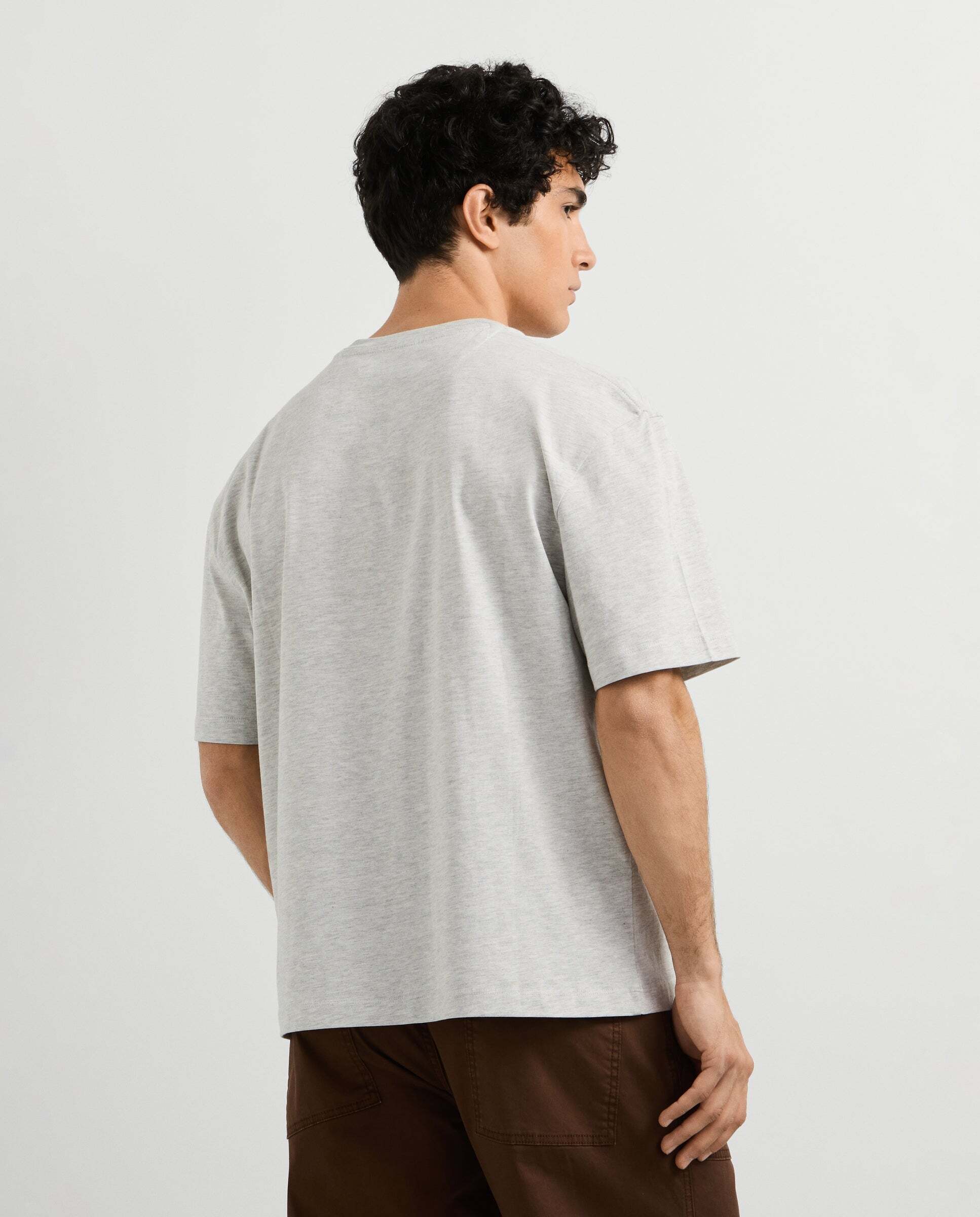 Imagen 3 de Camiseta de hombre logo estampado fit casual - Pepe Jeans - Gris claro Gris claro