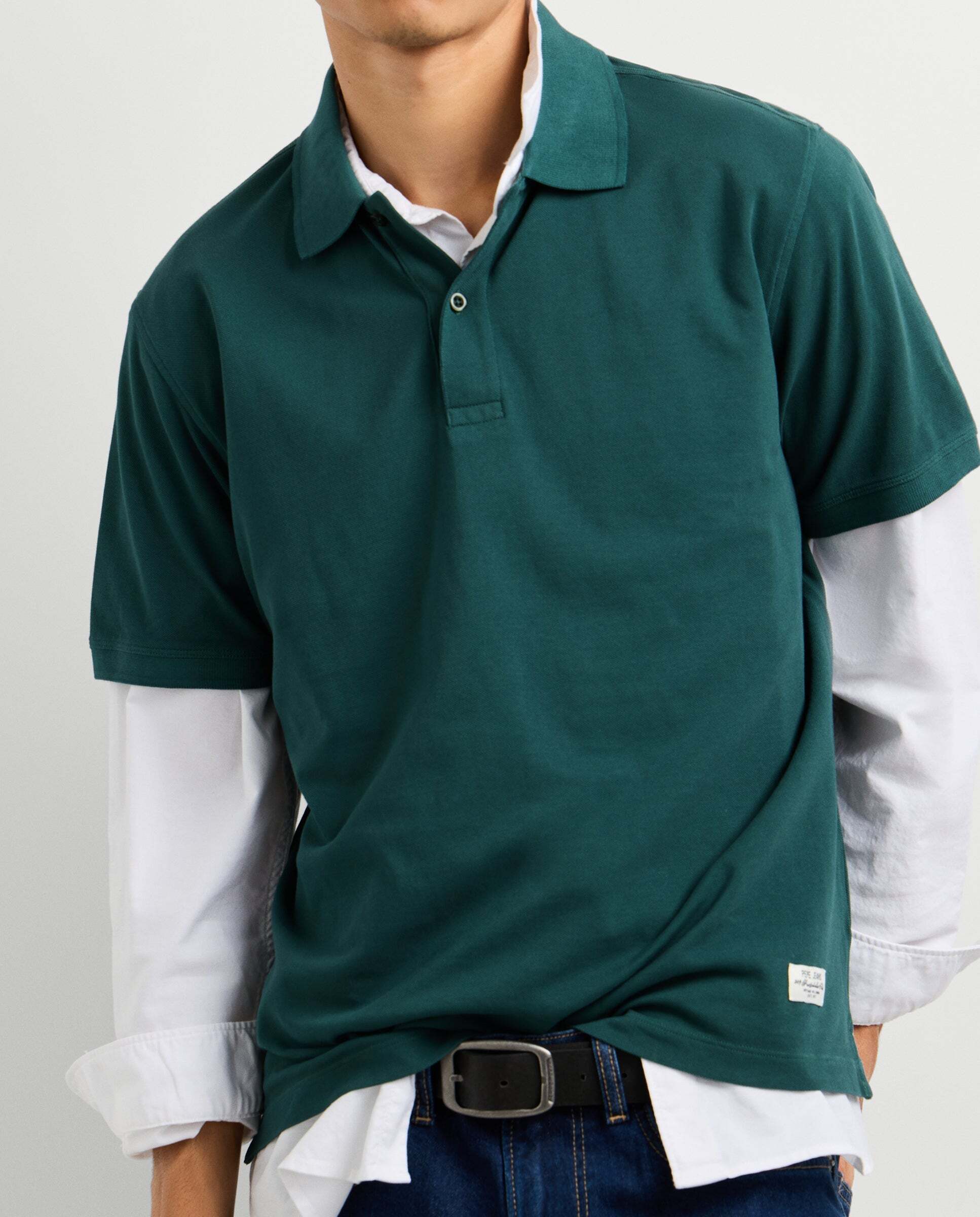 Polo de hombre piqué fit regular - Pepe Jeans - Verde Verde-1