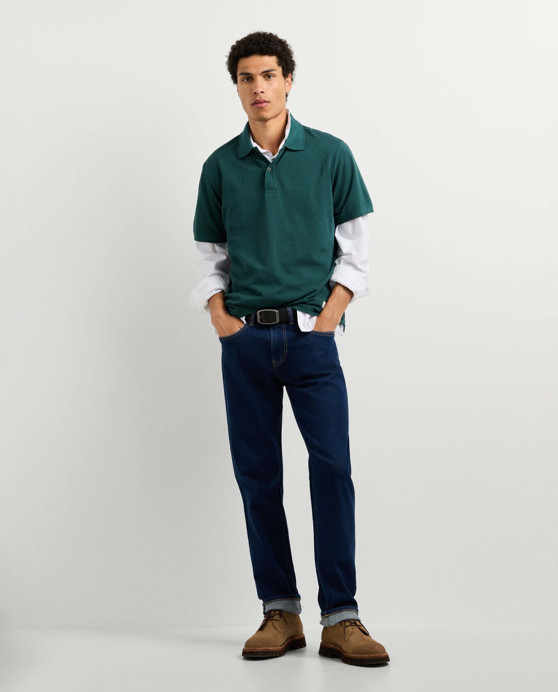 Polo de hombre piqué fit regular - Pepe Jeans - Verde Verde-2
