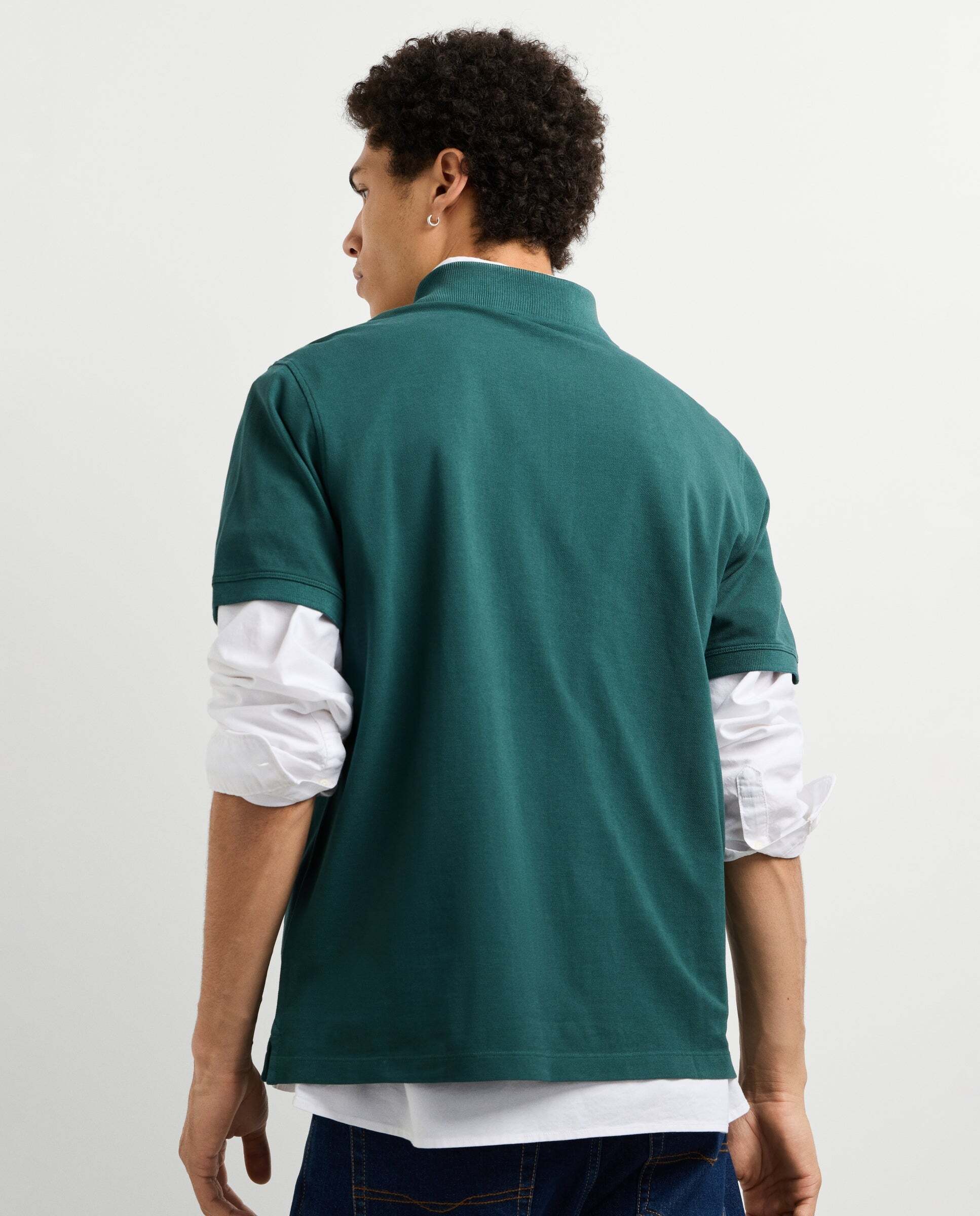 Polo de hombre piqué fit regular - Pepe Jeans - Verde Verde-3
