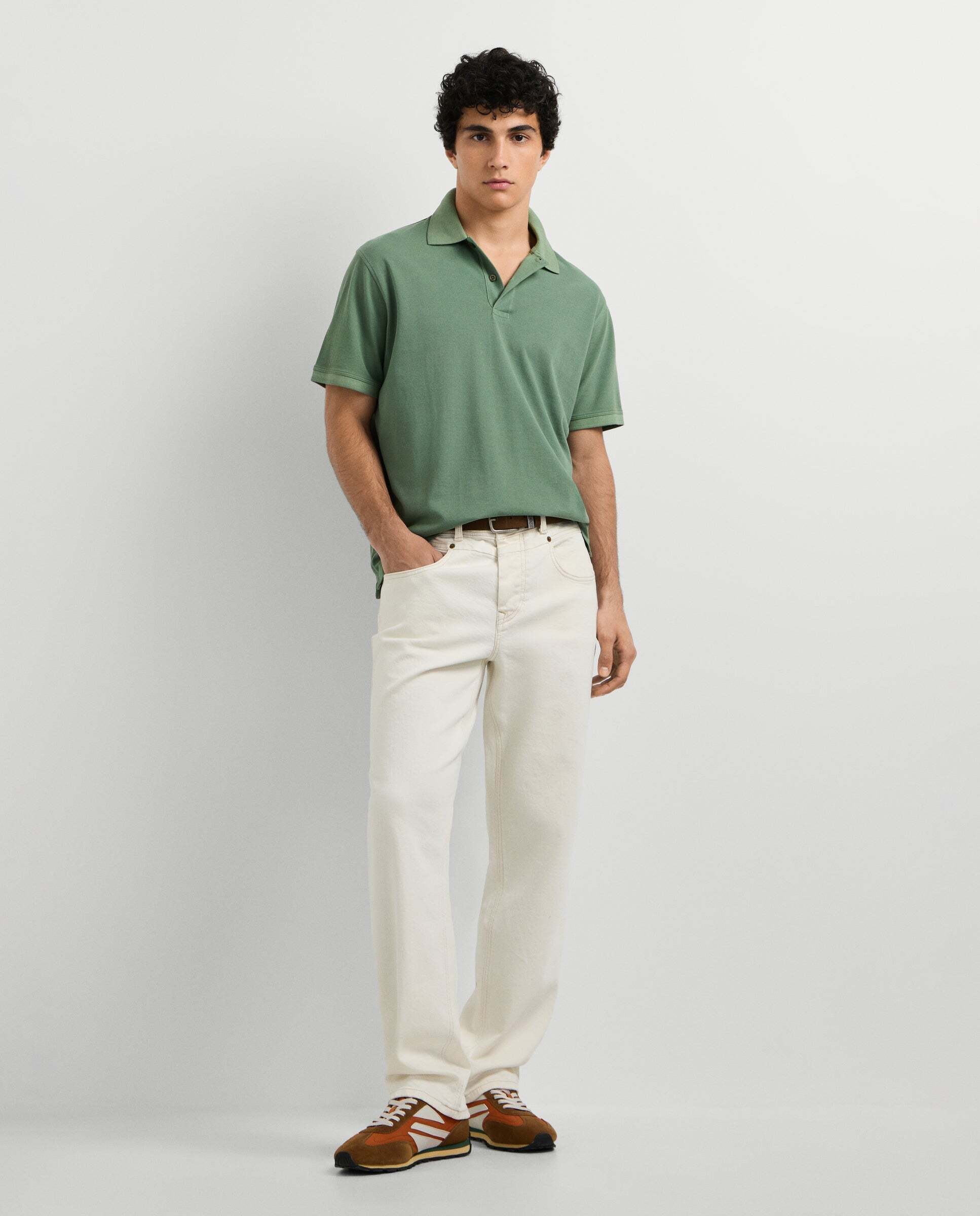Polo de hombre piqué fit regular - Pepe Jeans - Verde militar Verde militar-2