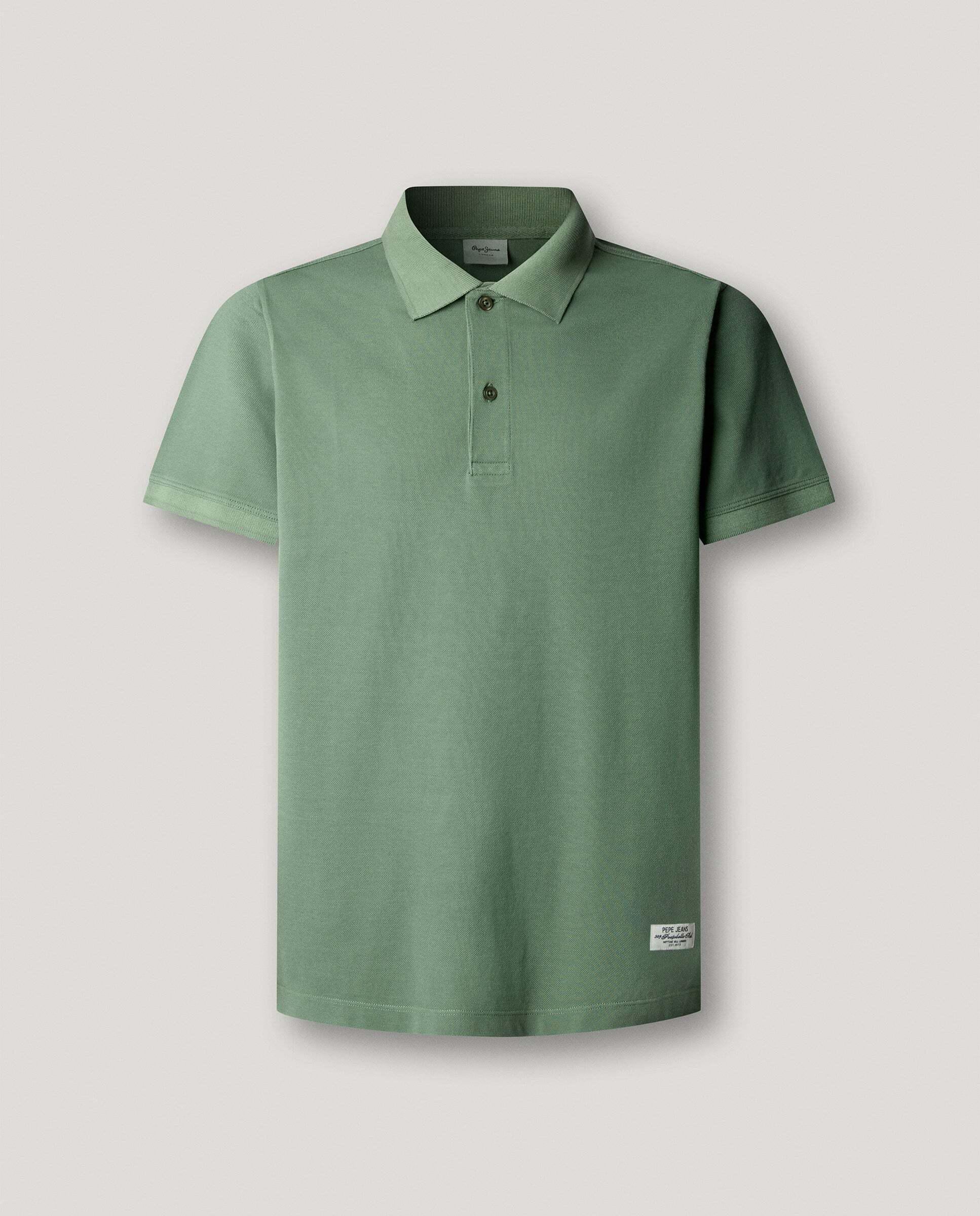 Polo de hombre piqué fit regular - Pepe Jeans - Verde militar Verde militar-6