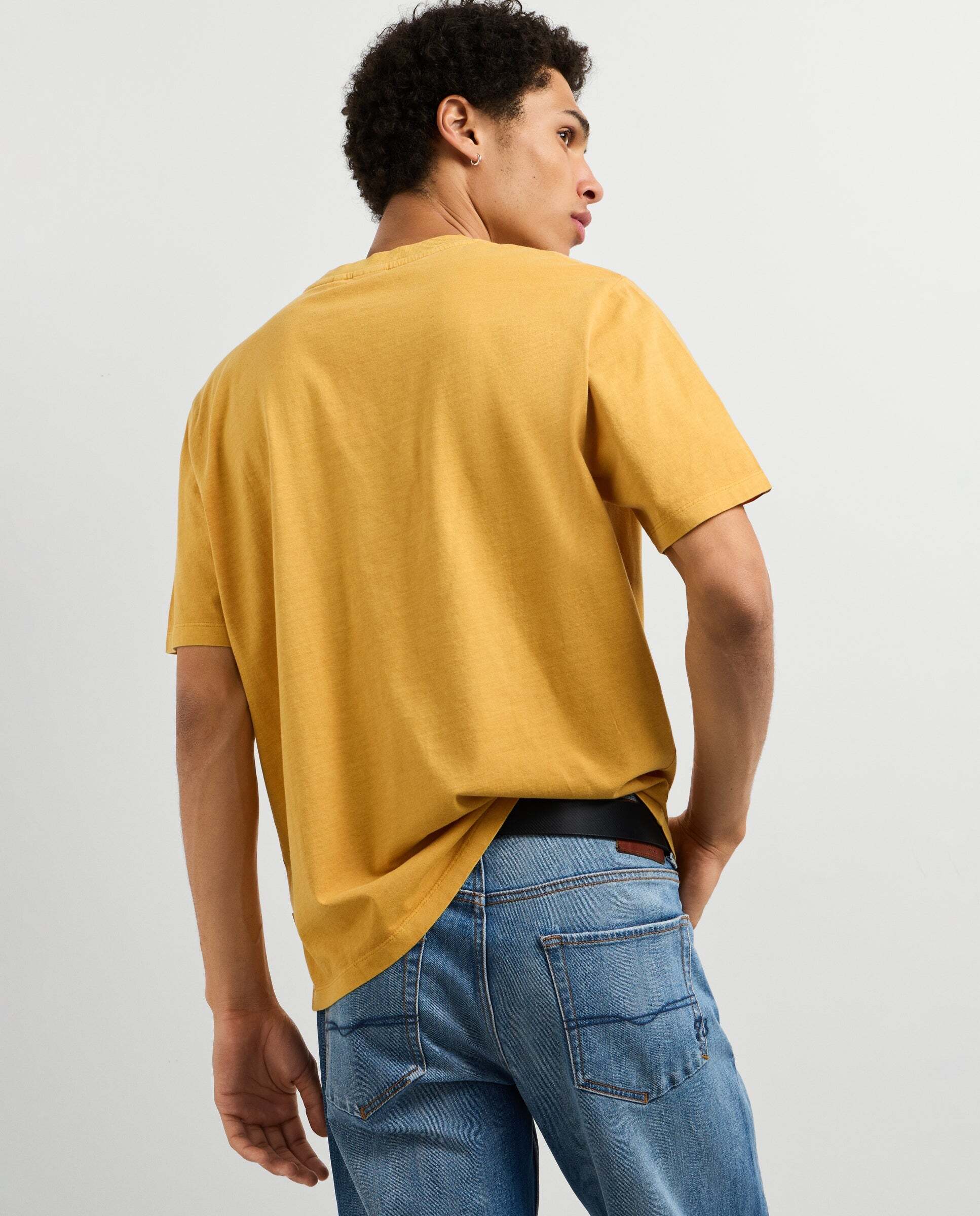 Imagen 3 de Camiseta de hombre logo bordado fit regular - Pepe Jeans - Amarillo Amarillo