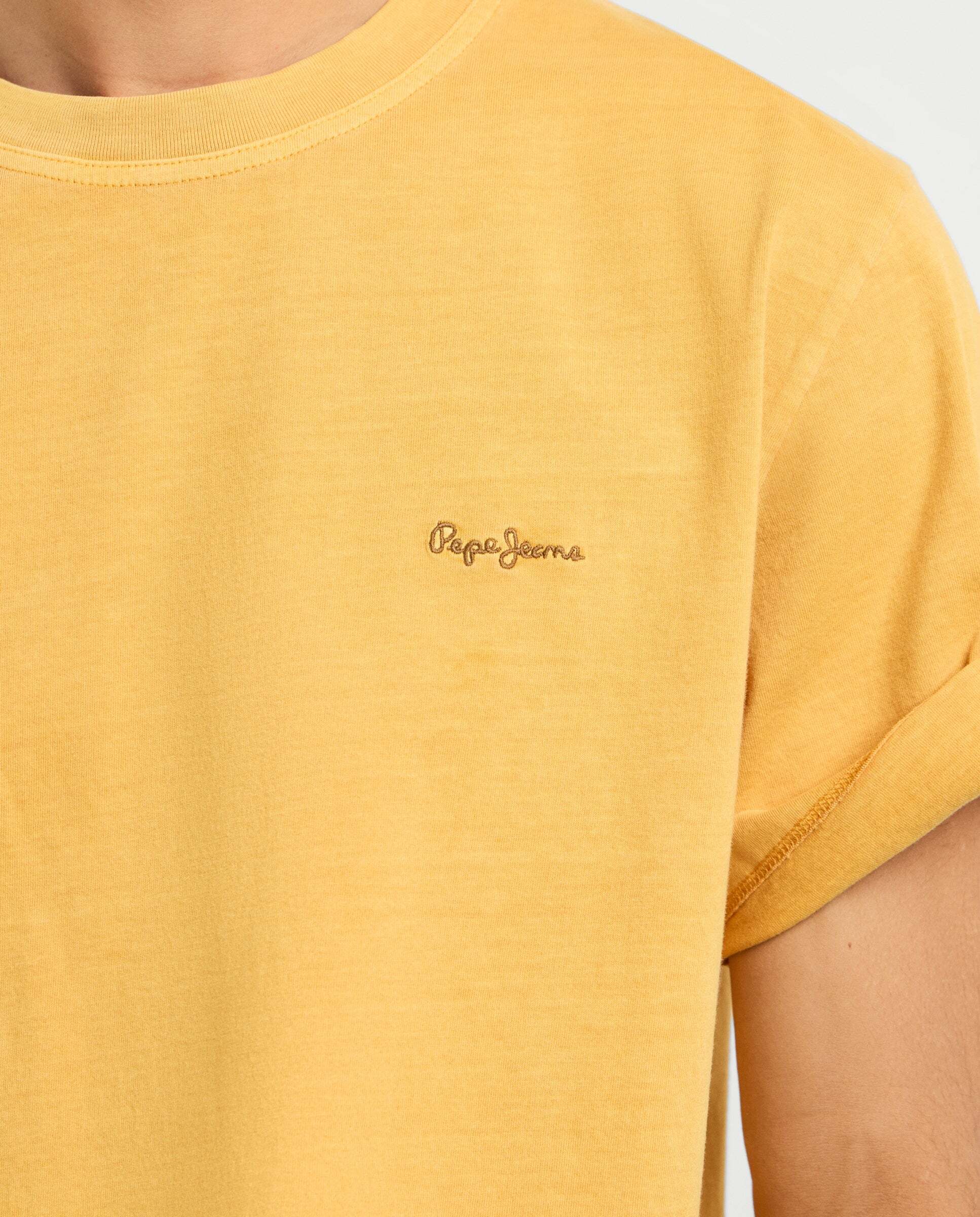 Imagen 4 de Camiseta de hombre logo bordado fit regular - Pepe Jeans - Amarillo Amarillo