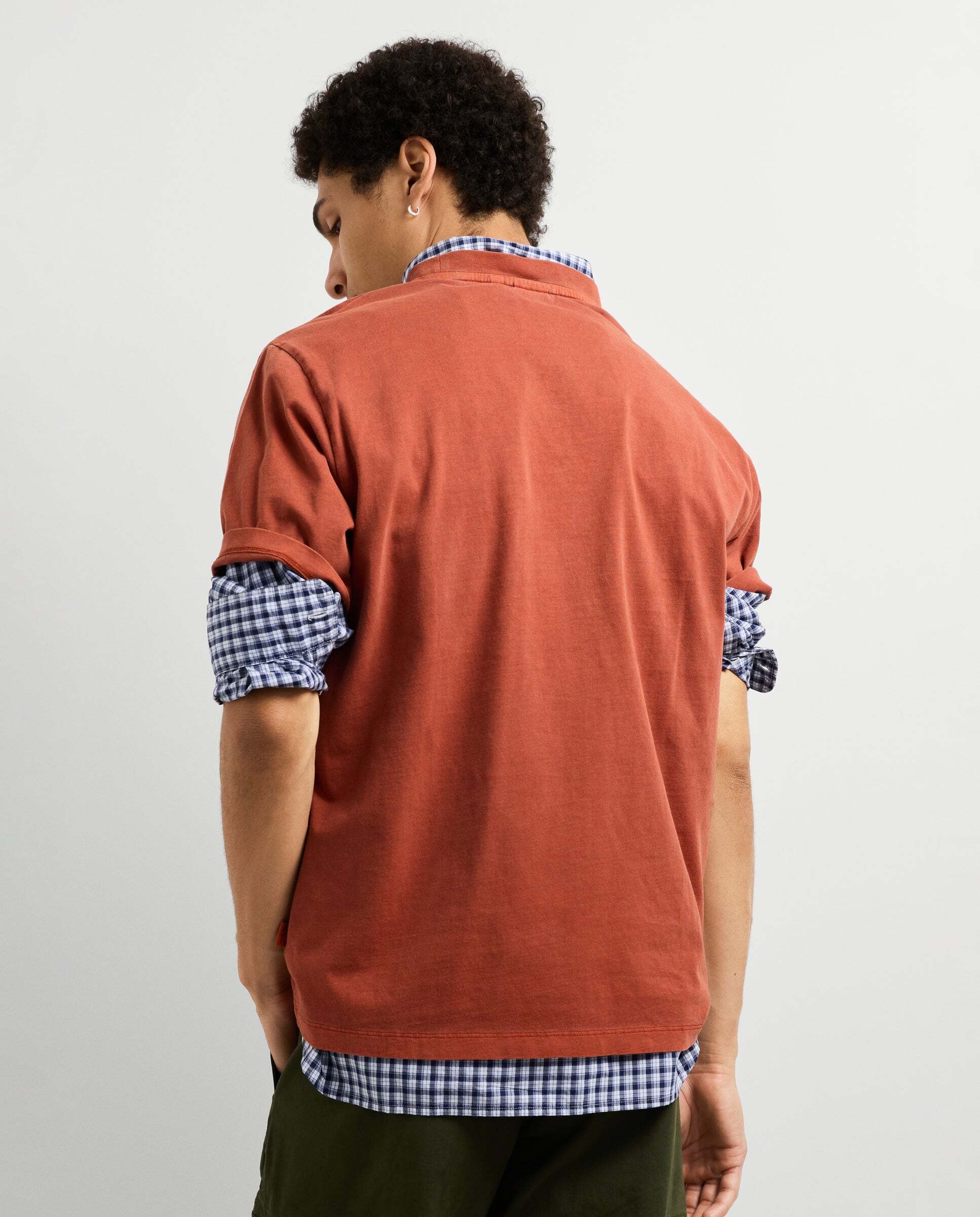 Imagen 3 de Camiseta de hombre logo bordado fit regular - Pepe Jeans - Naranja fuerte Naranja fuerte