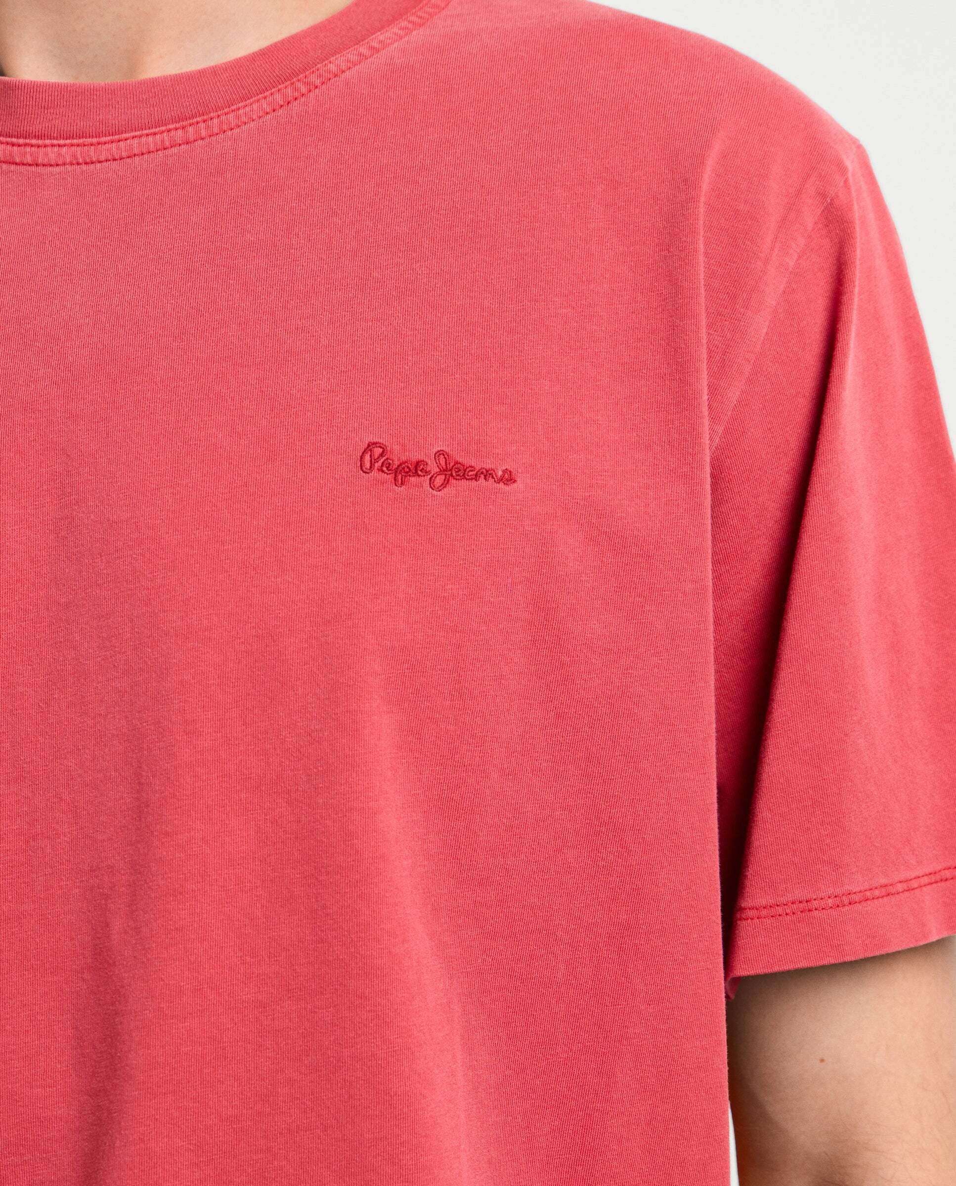 Imagen 4 de Camiseta de hombre logo bordado fit regular - Pepe Jeans - Rojo Rojo