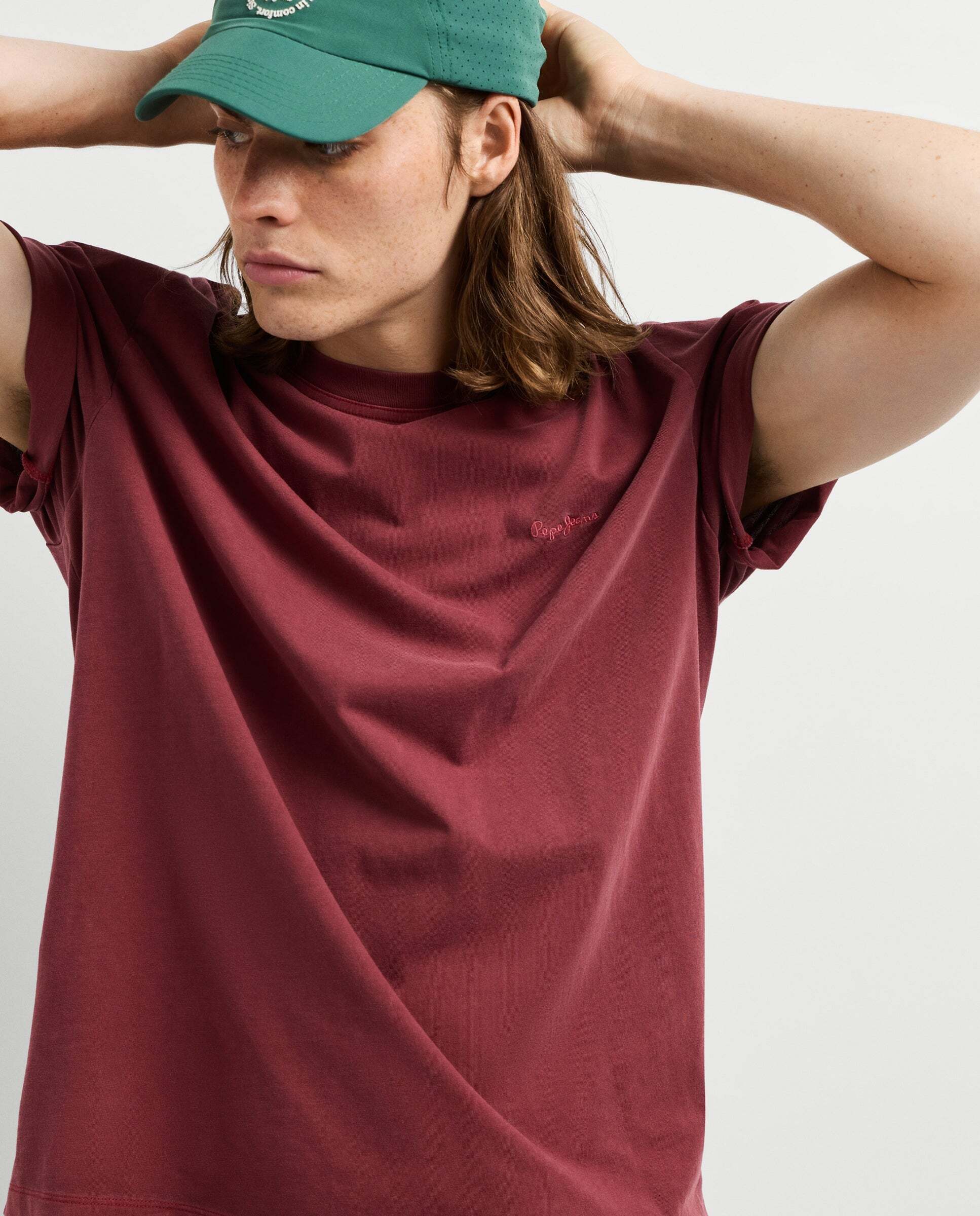 Imagen 1 de Camiseta de hombre logo bordado fit regular - Pepe Jeans - Vino Vino