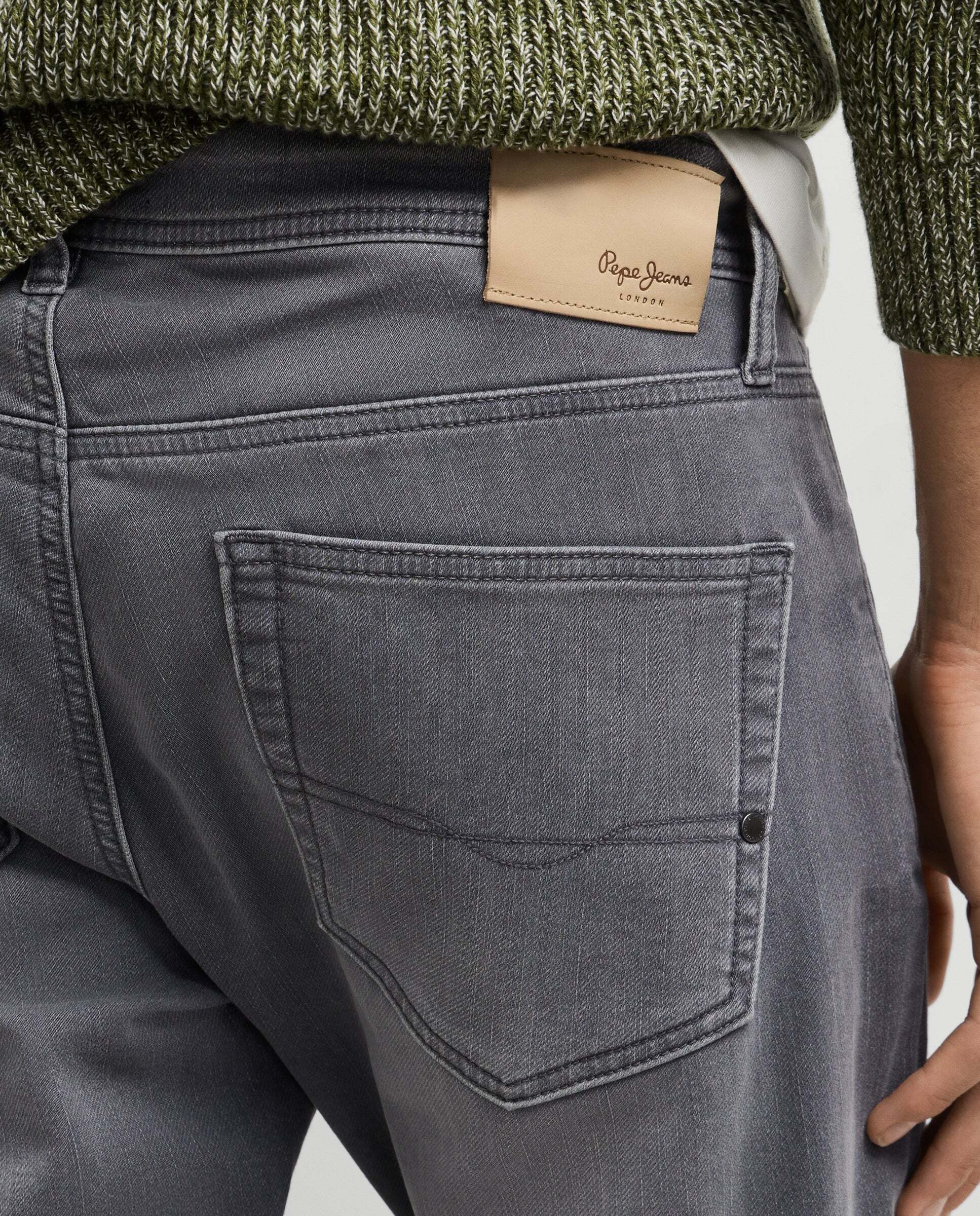 Vaquero de hombre fit slim tiro regular - Pepe Jeans - Gris Gris-4