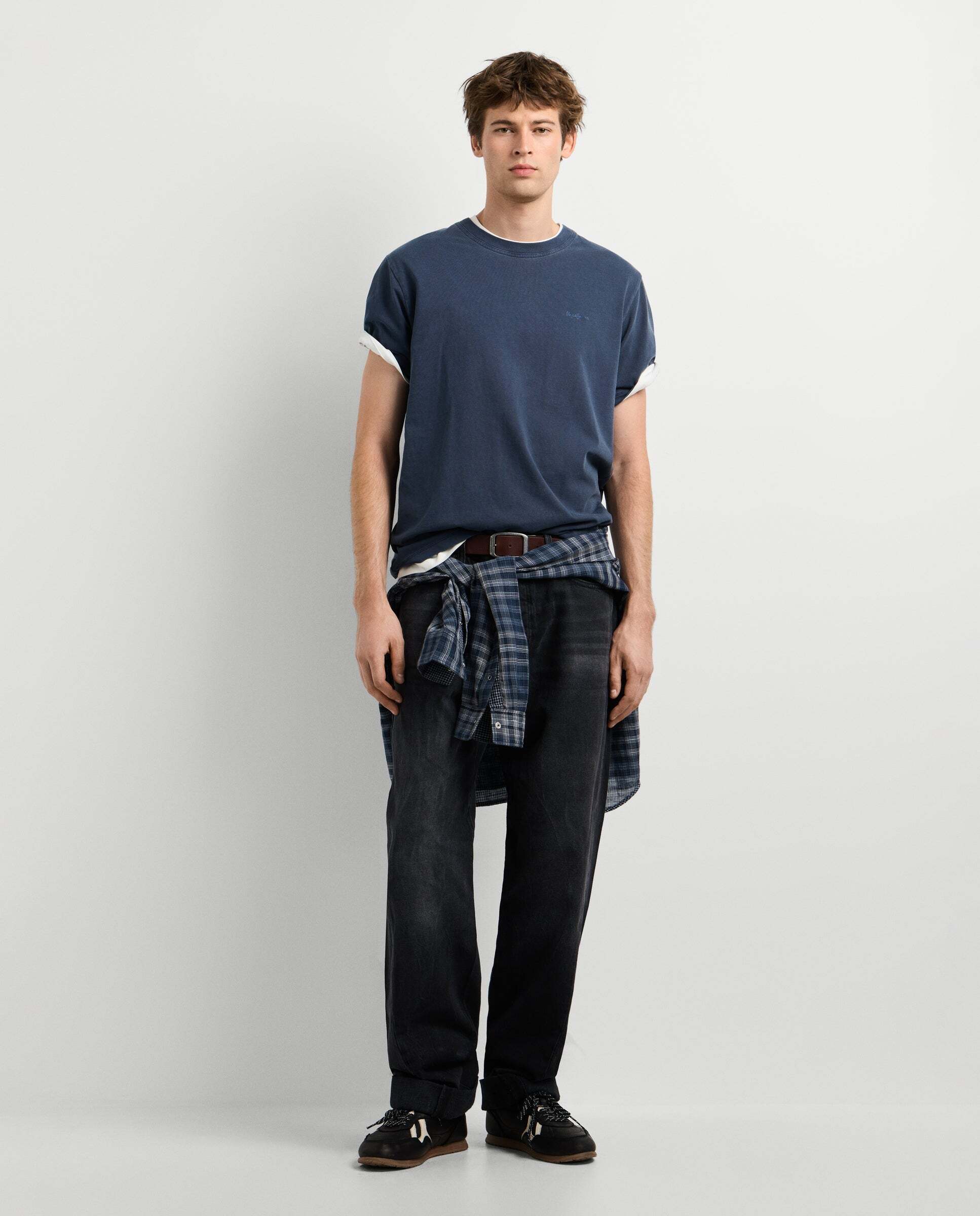 Imagen 2 de Camiseta de hombre logo bordado fit regular - Pepe Jeans - Azul Azul