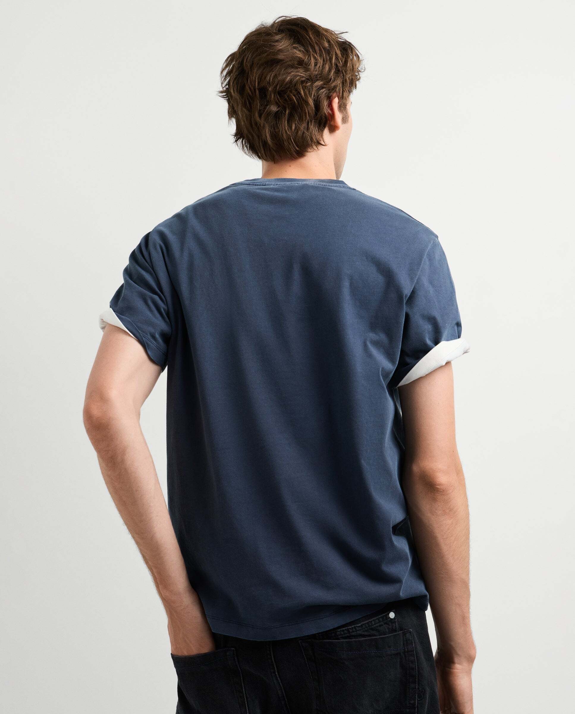 Imagen 3 de Camiseta de hombre logo bordado fit regular - Pepe Jeans - Azul Azul