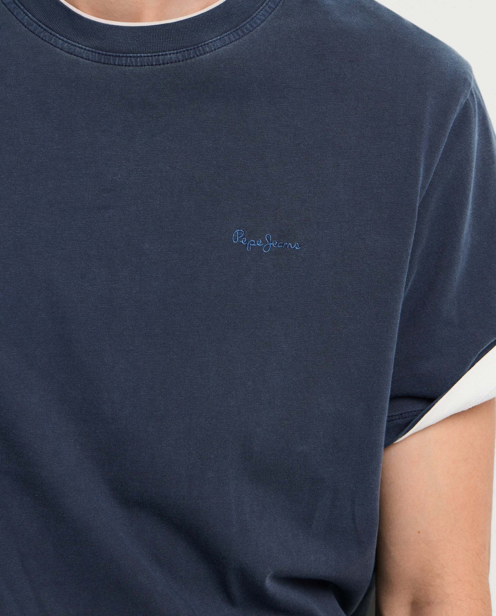 Imagen 4 de Camiseta de hombre logo bordado fit regular - Pepe Jeans - Azul Azul