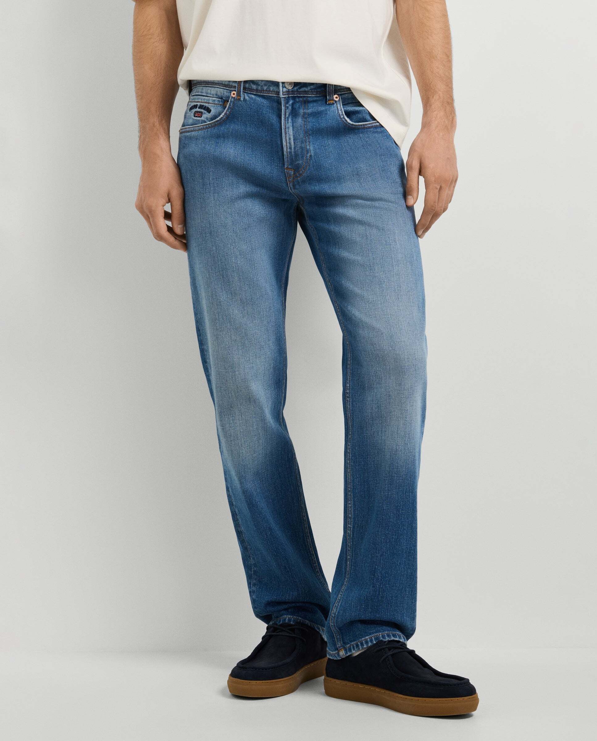 Vaquero de hombre fit recto tiro regular - Pepe Jeans - Azul denim Azul denim-2