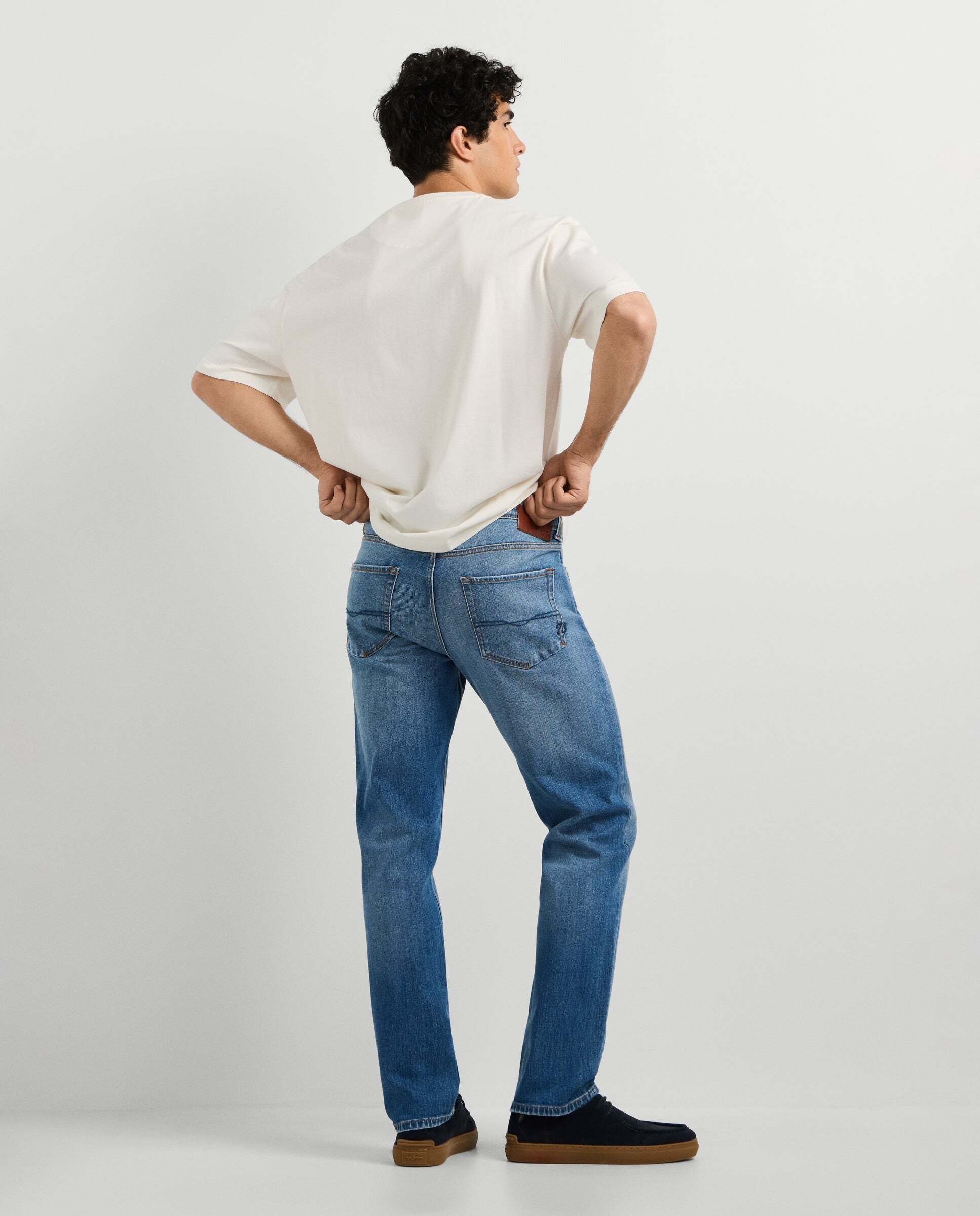 Vaquero de hombre fit recto tiro regular - Pepe Jeans - Azul denim Azul denim-3
