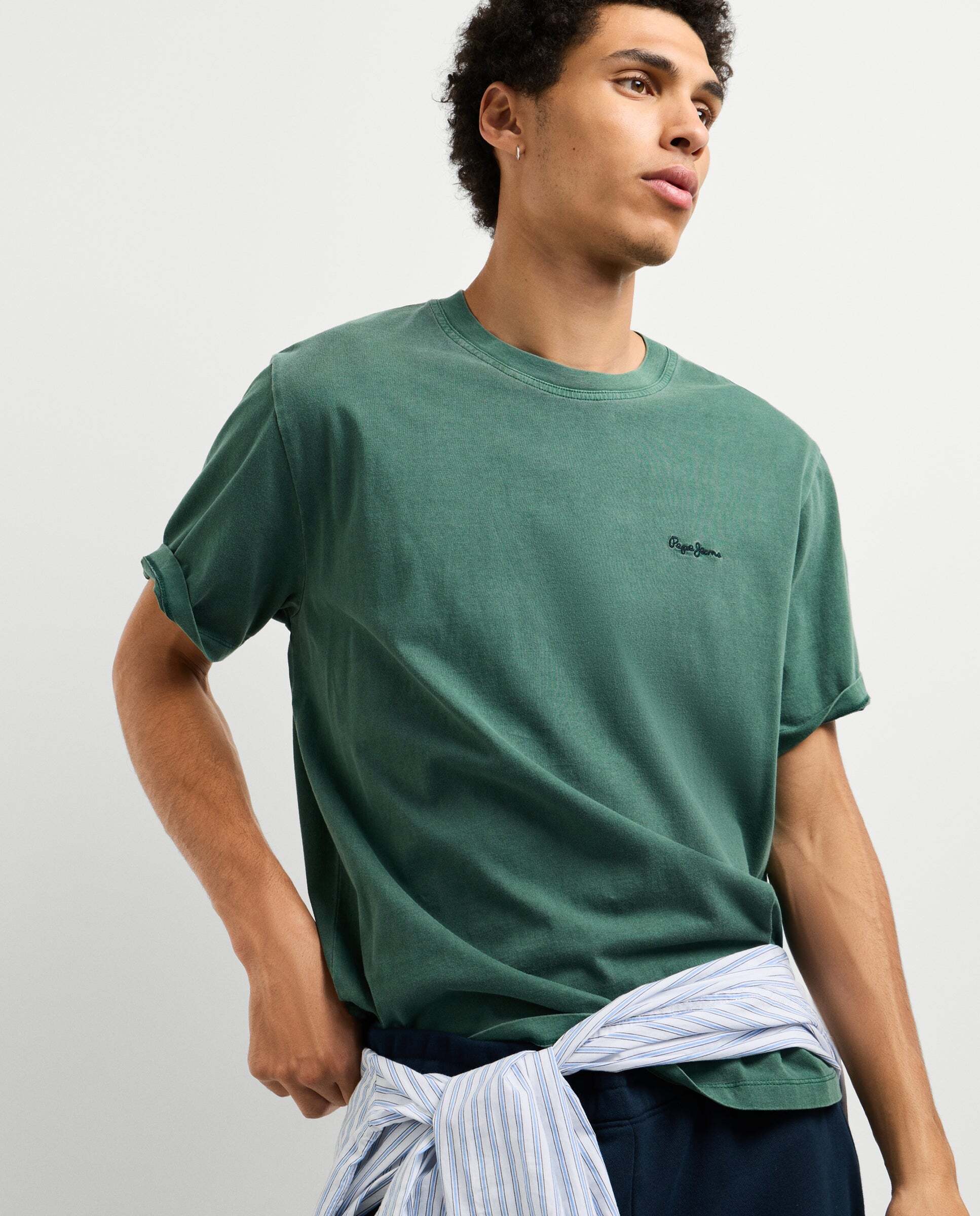 Imagen 1 de Camiseta de hombre logo bordado fit regular - Pepe Jeans - Verde Verde