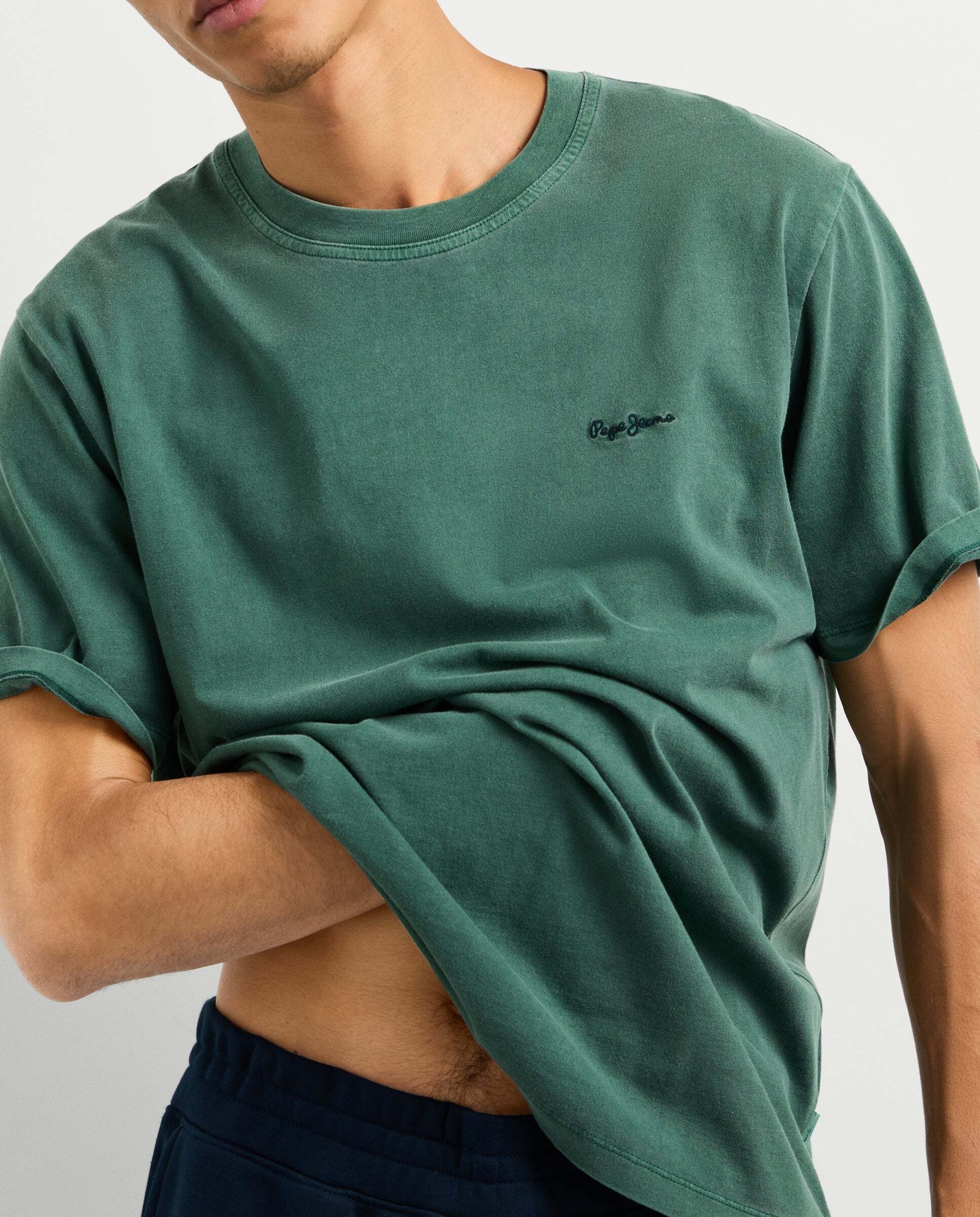 Imagen 4 de Camiseta de hombre logo bordado fit regular - Pepe Jeans - Verde Verde