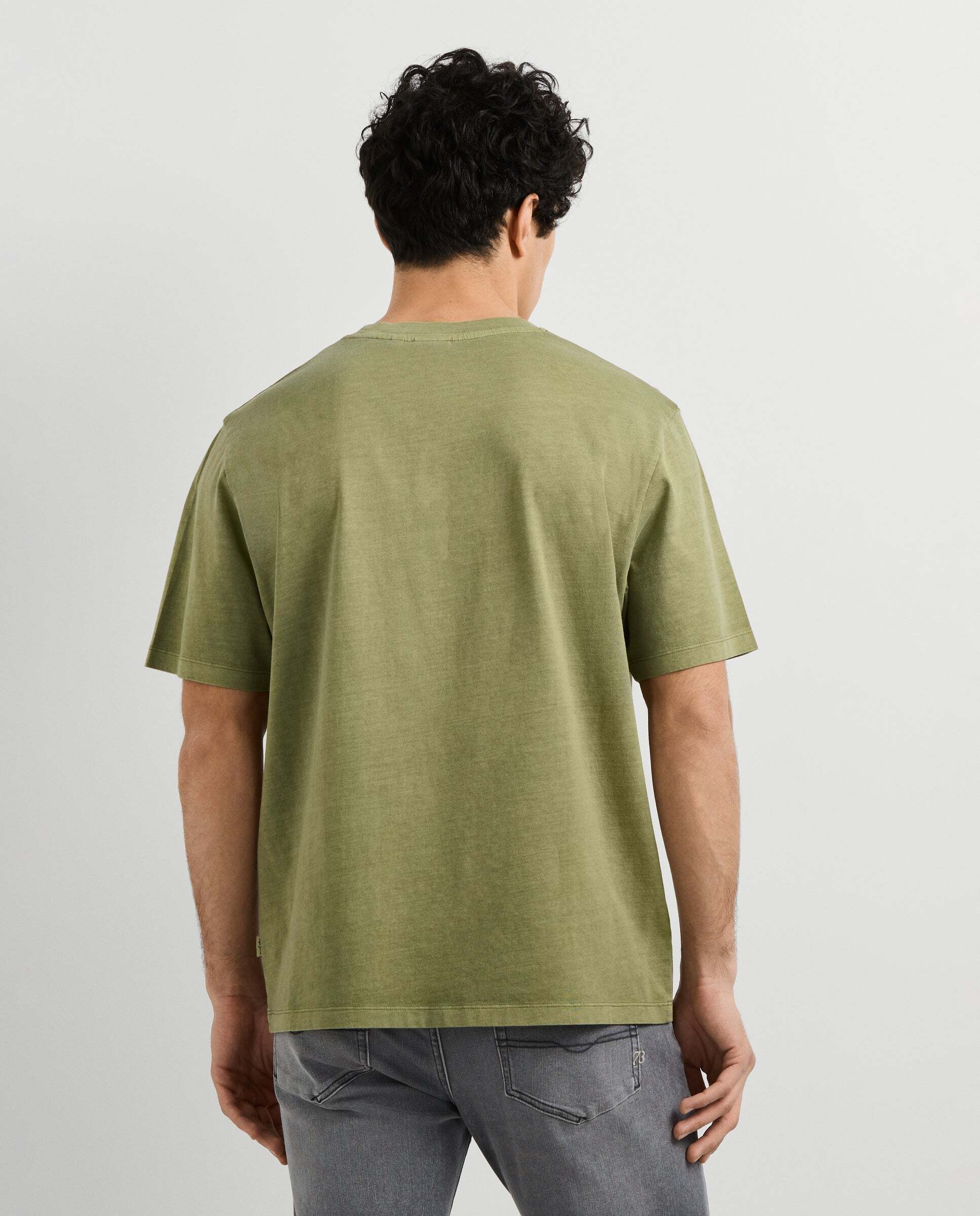 Imagen 3 de Camiseta de hombre logo bordado fit regular - Pepe Jeans - Verde militar Verde militar