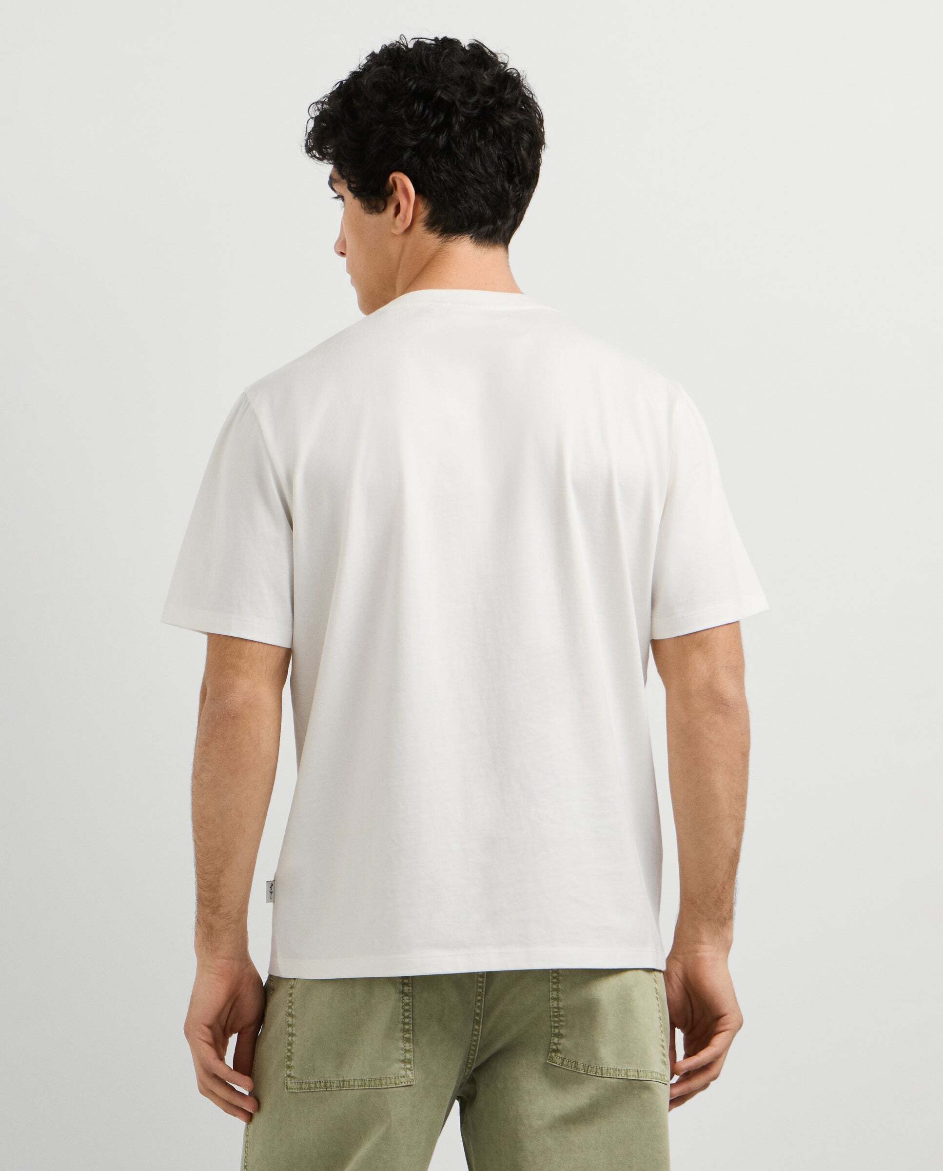 Imagen 3 de Camiseta de hombre logo bordado fit regular - Pepe Jeans - Blanco roto Blanco roto