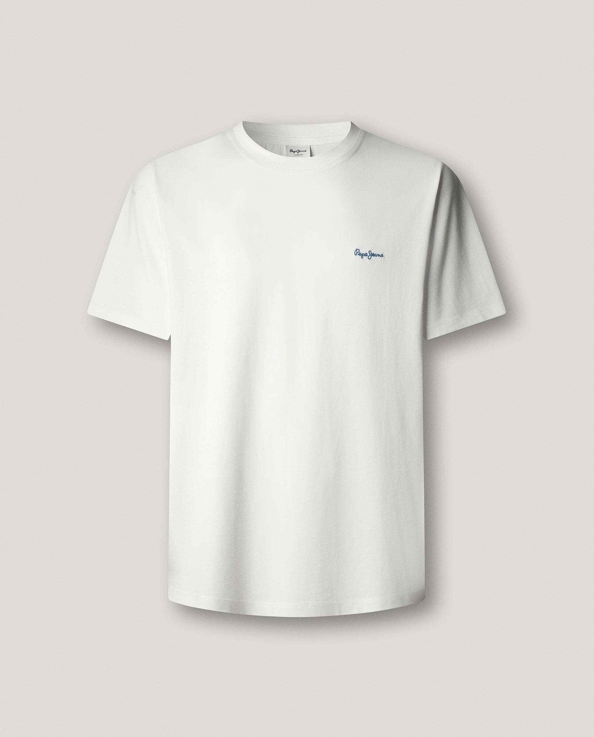 Imagen 6 de Camiseta de hombre logo bordado fit regular - Pepe Jeans - Blanco roto Blanco roto
