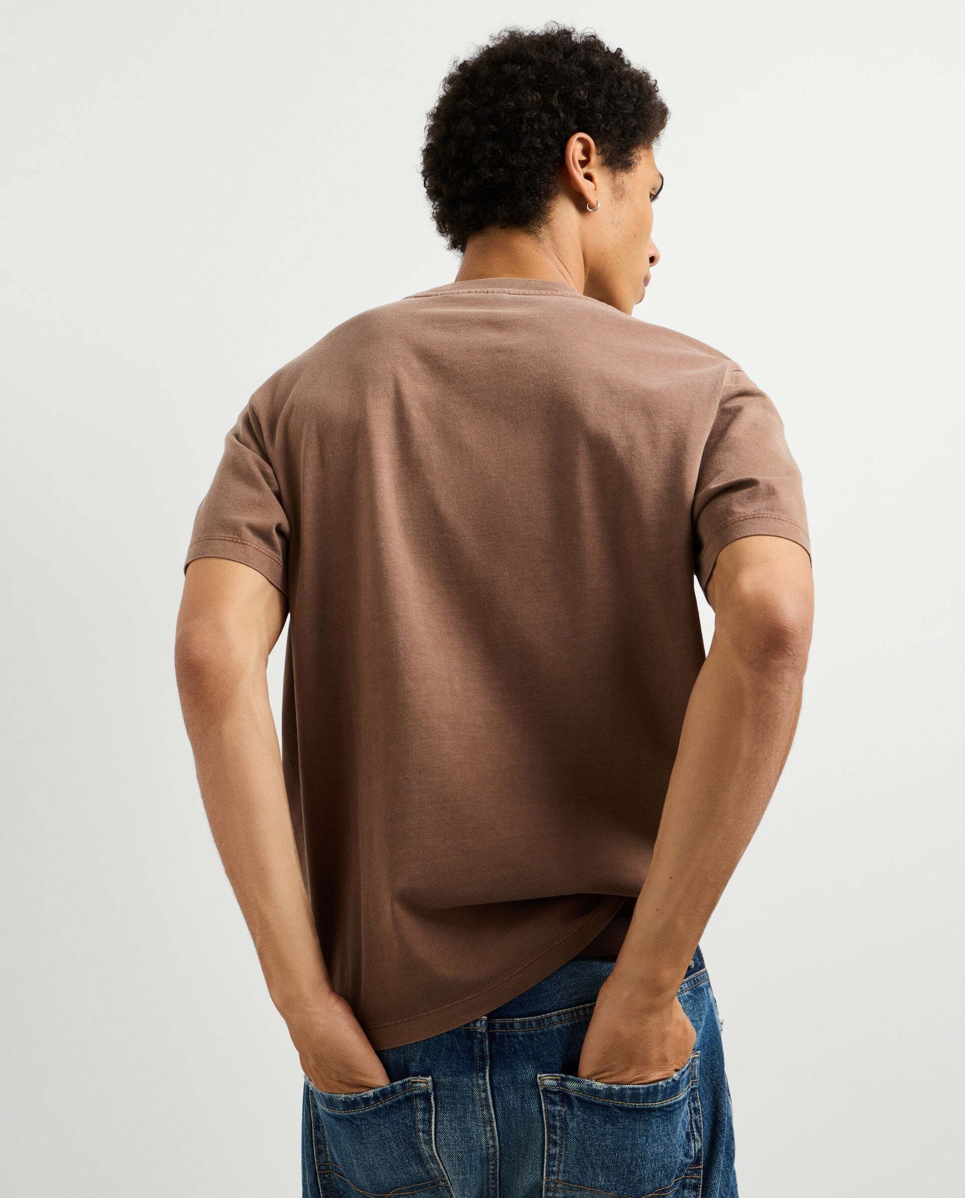 Imagen 3 de Camiseta de hombre logo bordado fit regular - Pepe Jeans - Marrón claro Marrón claro