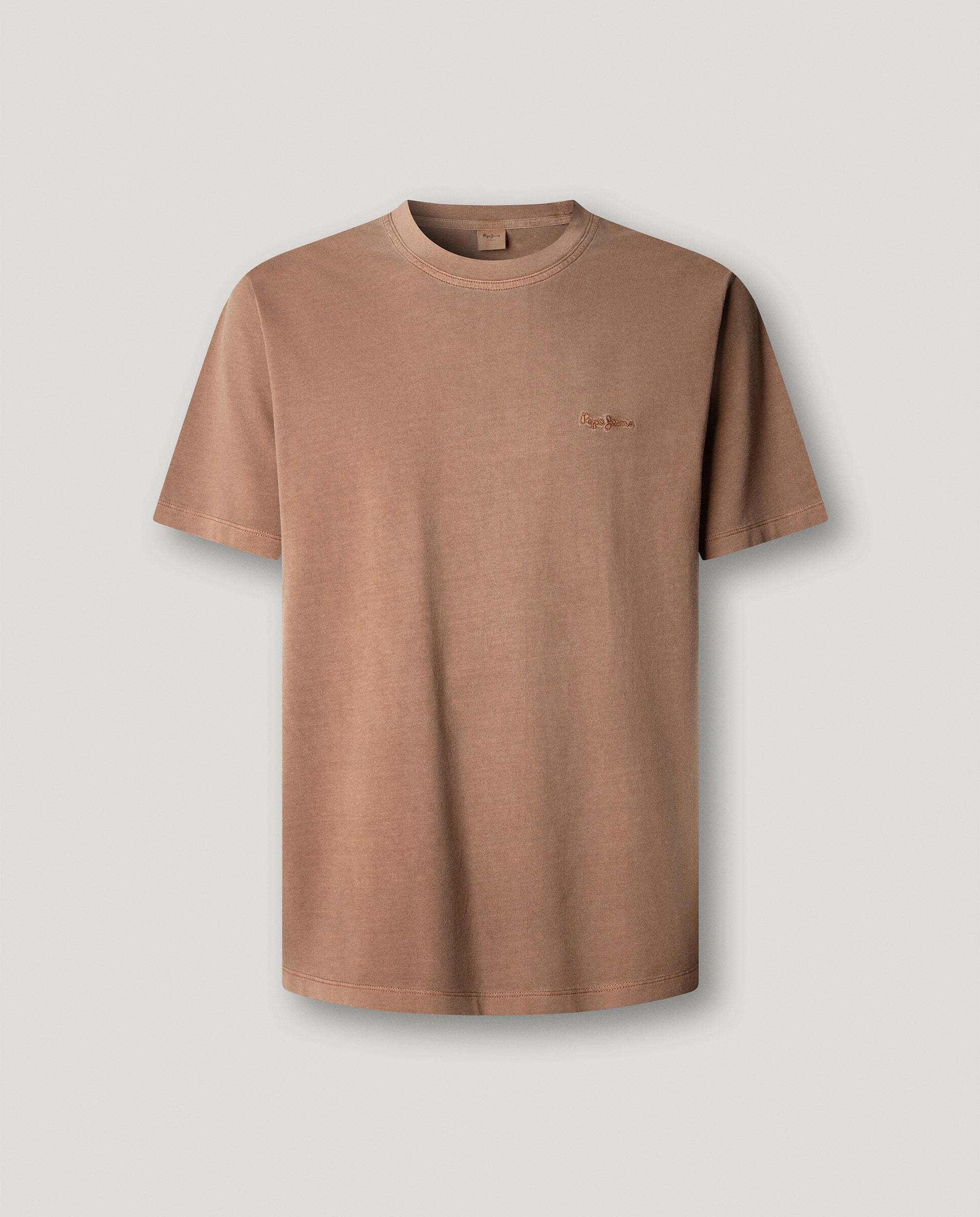 Imagen 6 de Camiseta de hombre logo bordado fit regular - Pepe Jeans - Marrón claro Marrón claro