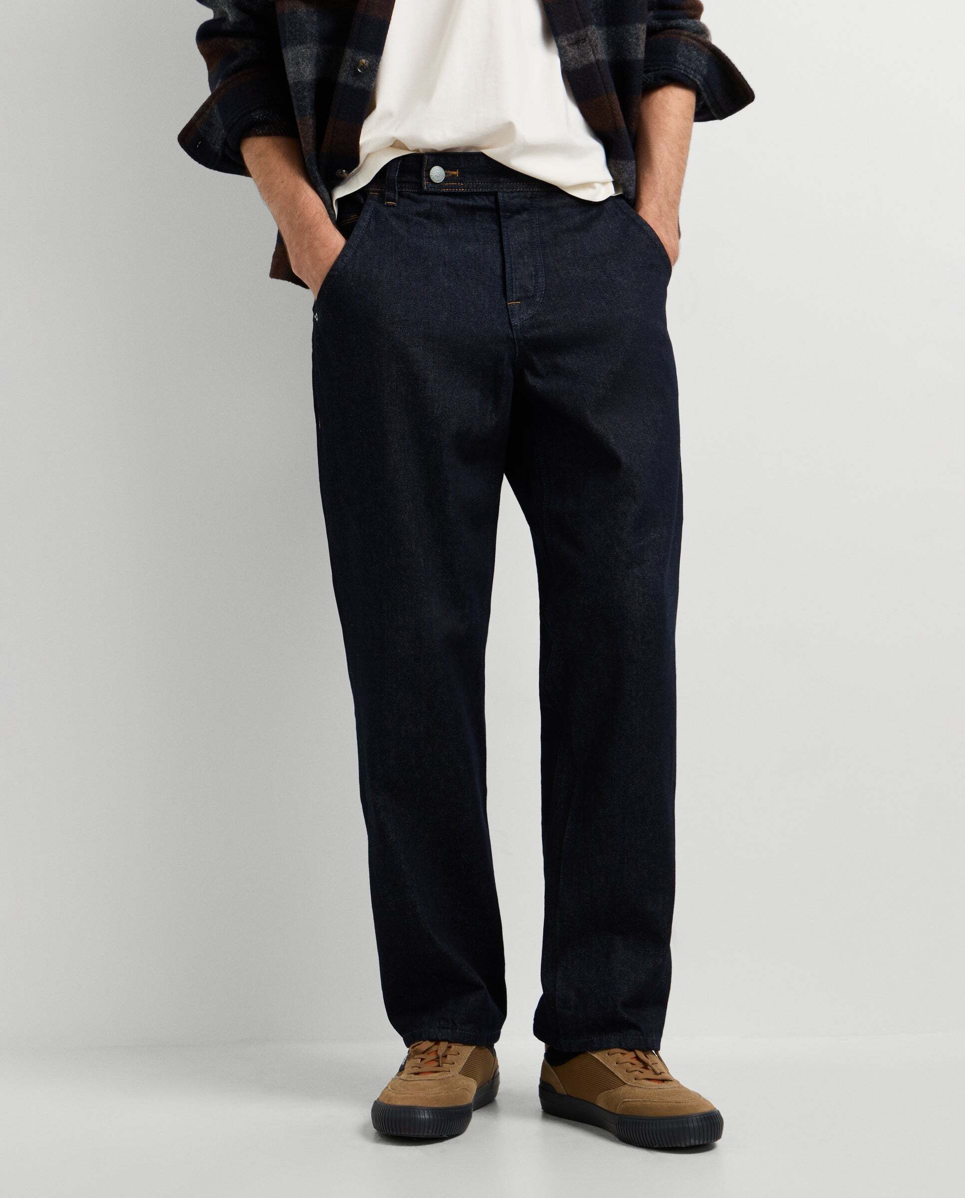 Imagen 1 de Vaquero de hombre fit loose tiro caído Azul oscuro