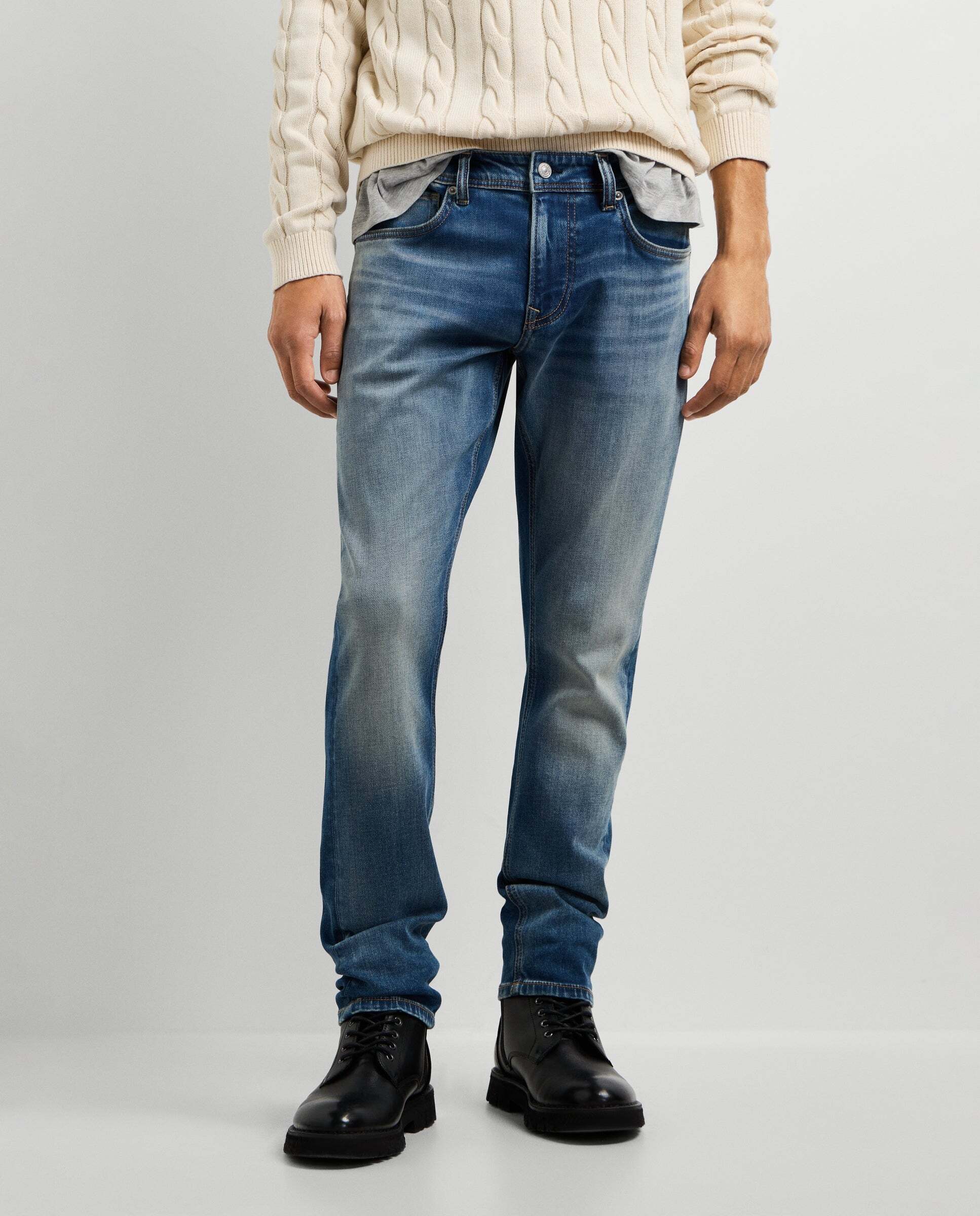 Imagen 2 de Vaquero de hombre fit slim tiro regular - Pepe Jeans - Azul Azul