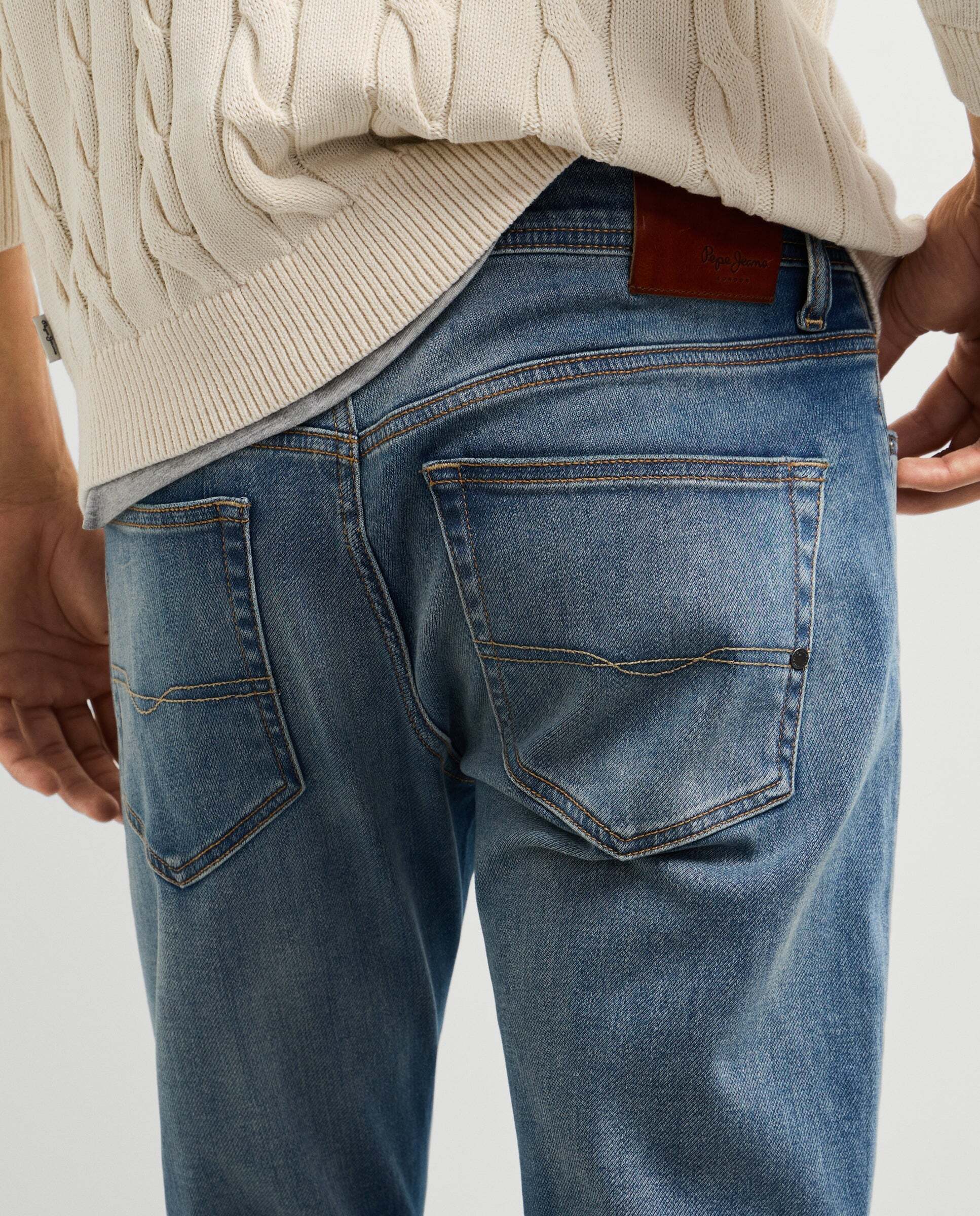 Imagen 4 de Vaquero de hombre fit slim tiro regular - Pepe Jeans - Azul Azul