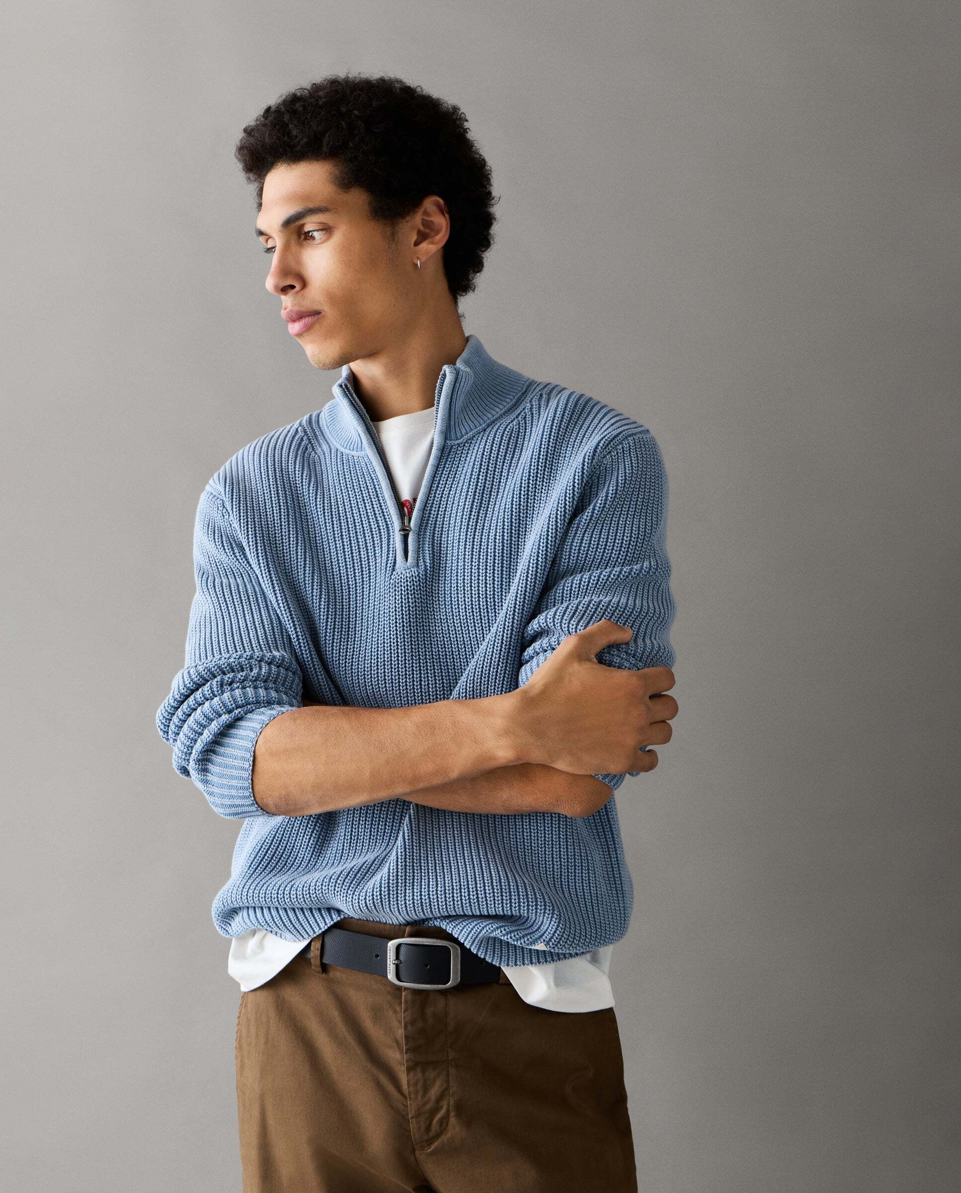 Jersey de hombre punto cuello alto fit regular - Pepe Jeans - Azul Azul-1