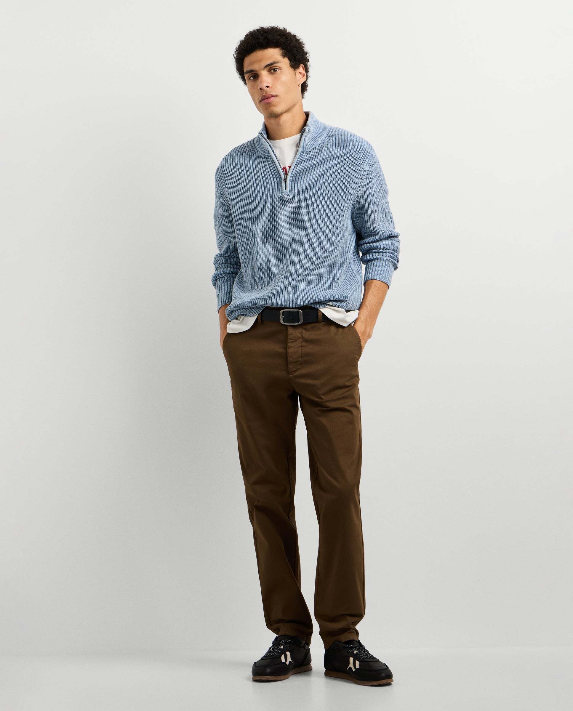 Jersey de hombre punto cuello alto fit regular - Pepe Jeans - Azul Azul-2