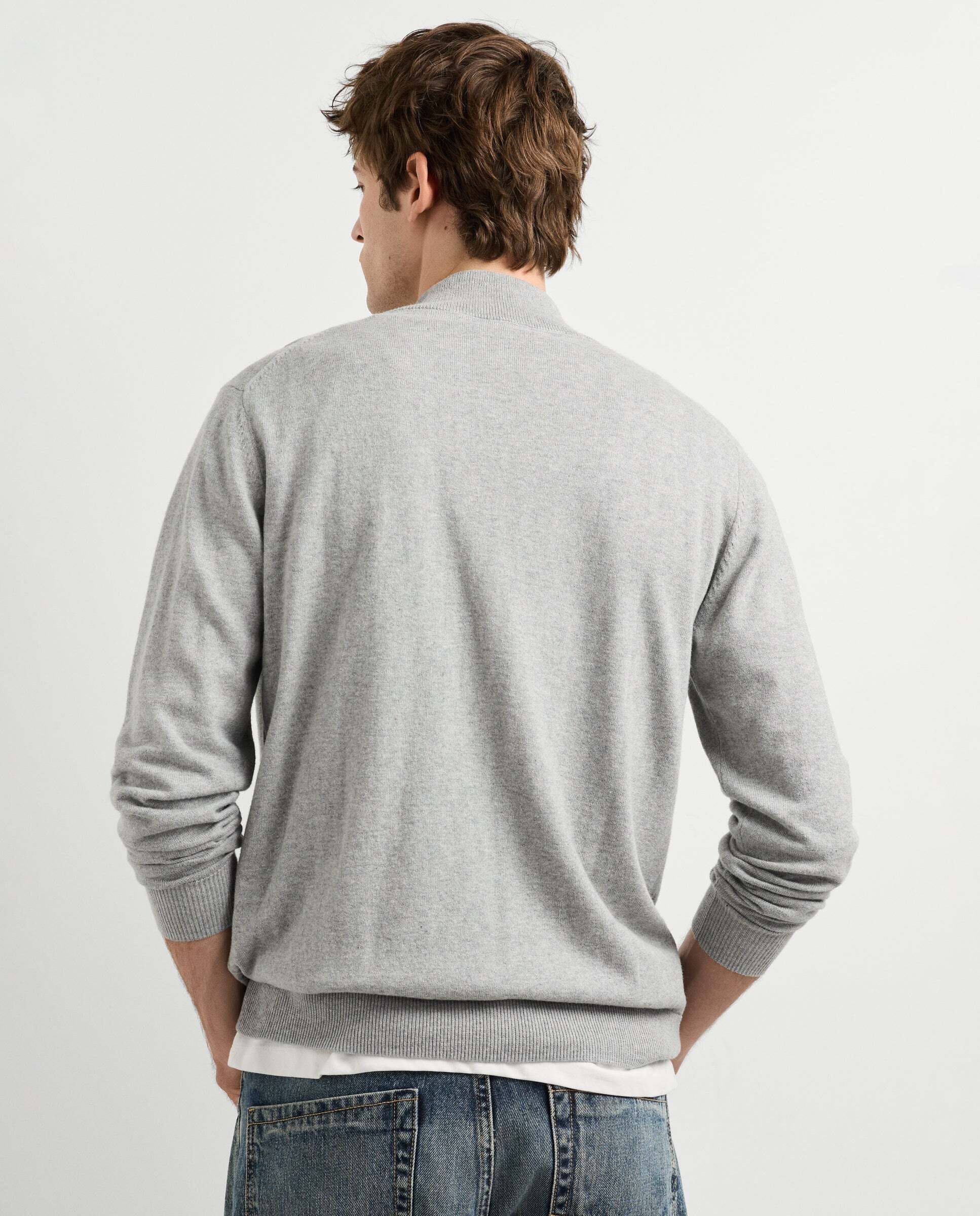Cárdigan de hombre punto cuello alto fit regular - Pepe Jeans - Gris Gris-3