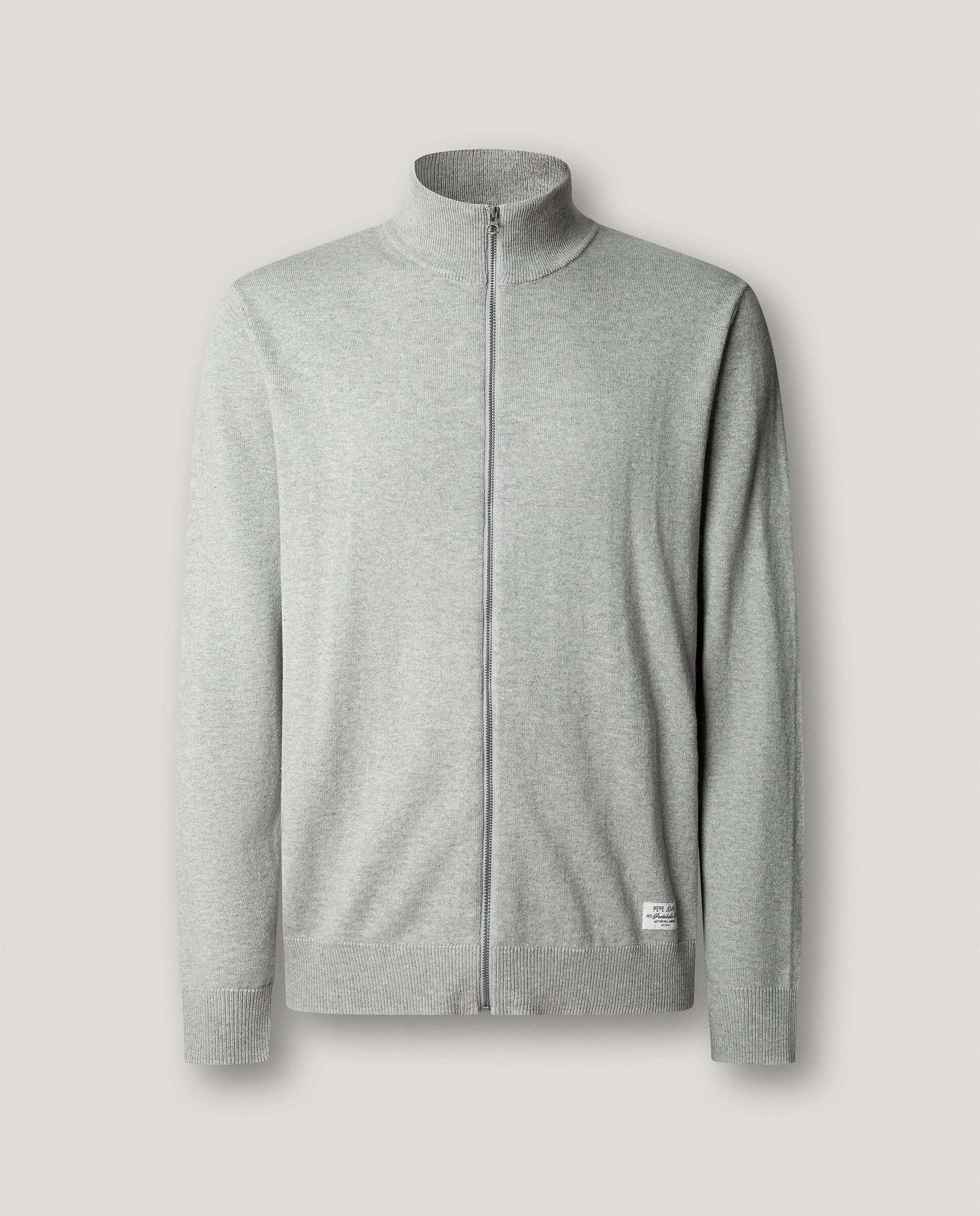 Cárdigan de hombre punto cuello alto fit regular - Pepe Jeans - Gris Gris-6