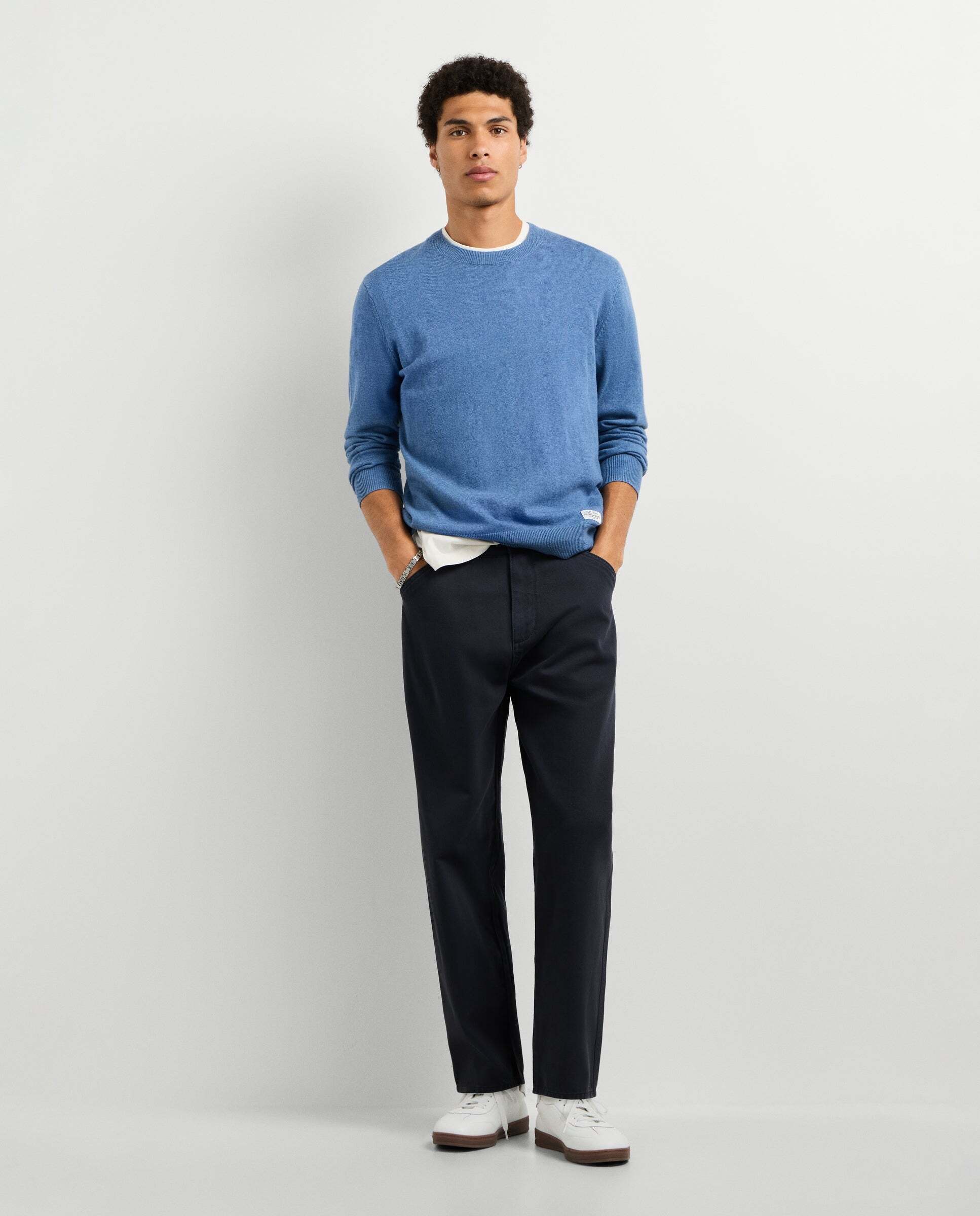Jersey de hombre punto cuello redondo fit regular - Pepe Jeans - Azul Océano Azul Océano-2