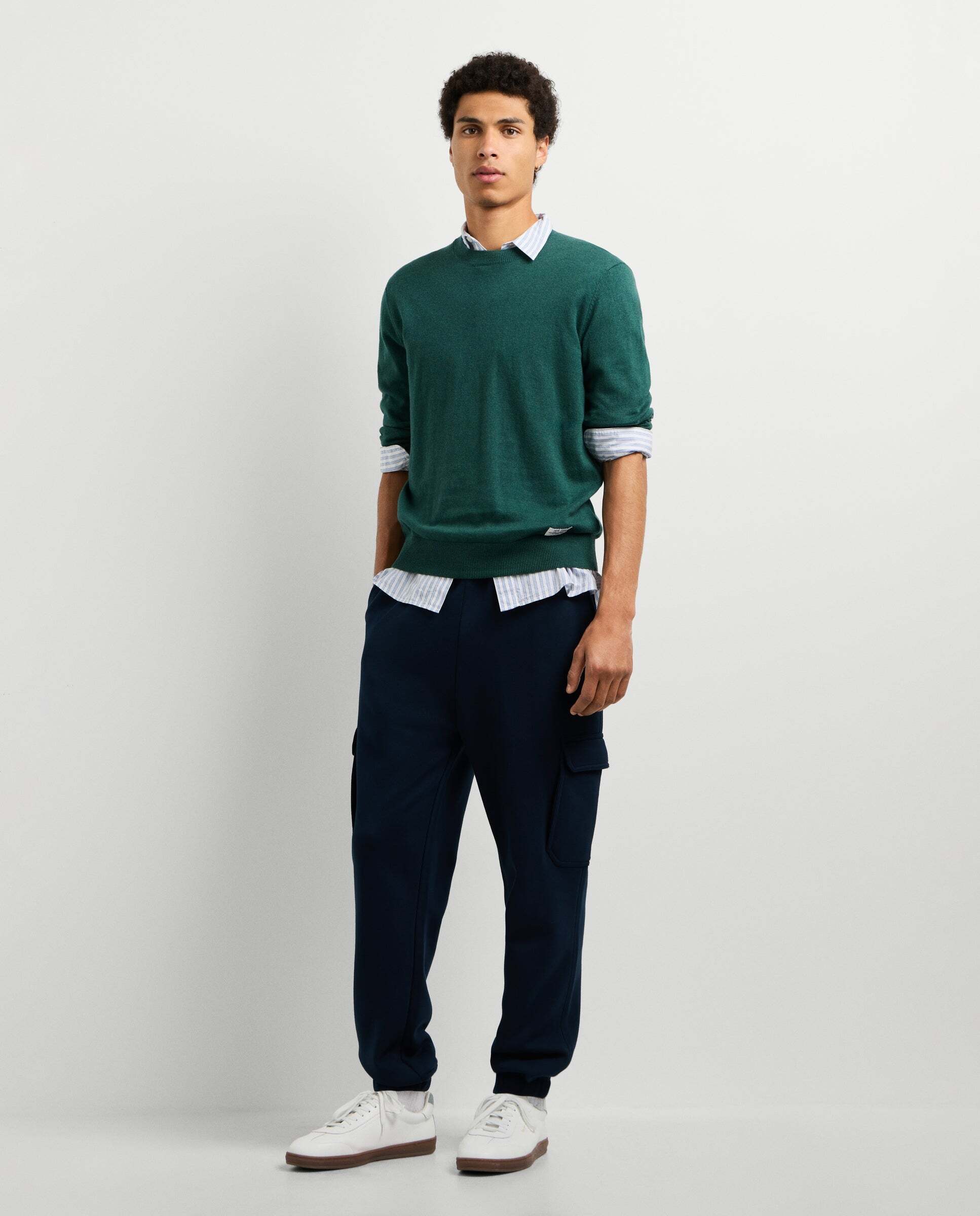 Jersey de hombre punto cuello redondo fit regular - Pepe Jeans - Verde Verde-2