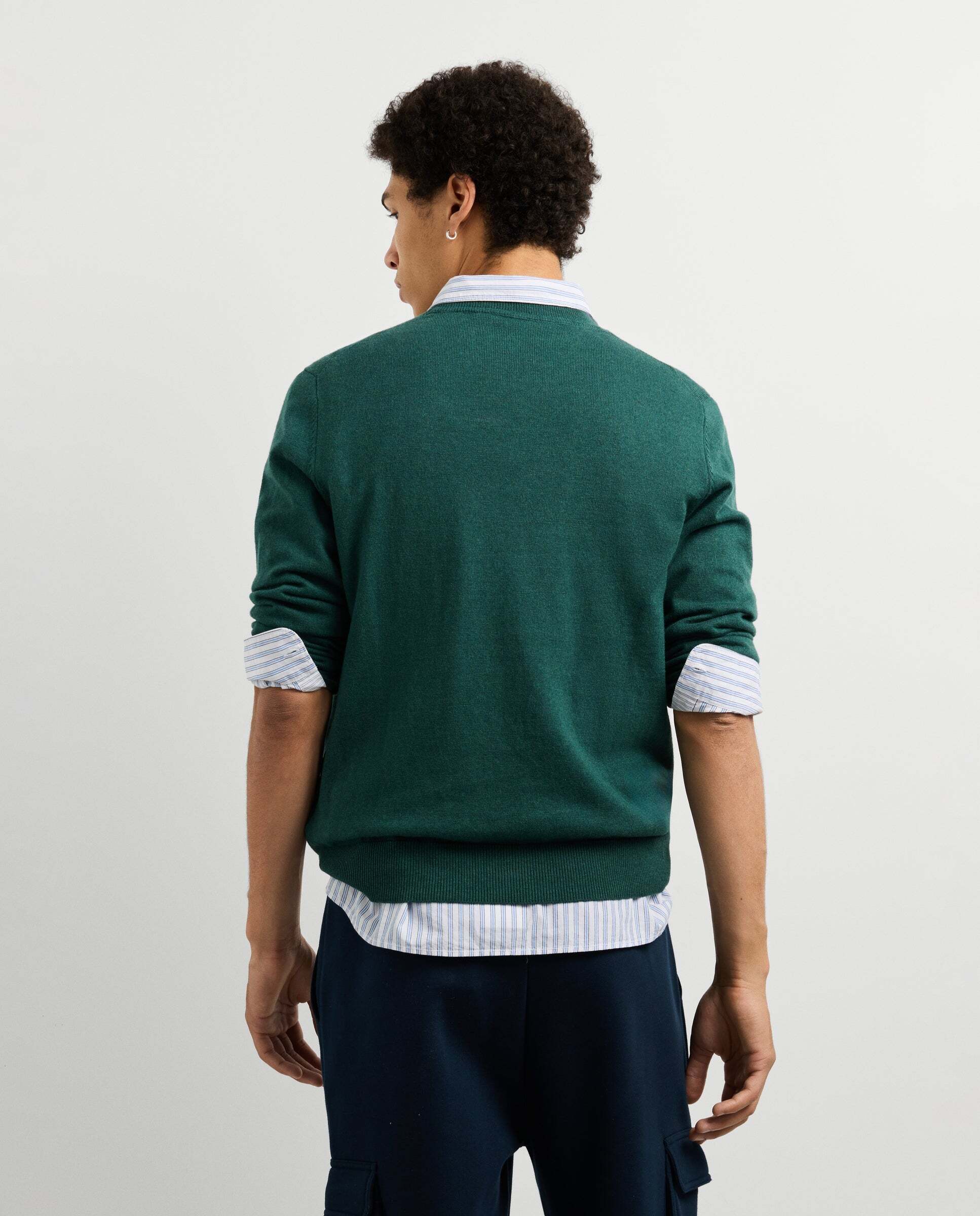 Jersey de hombre punto cuello redondo fit regular - Pepe Jeans - Verde Verde-3