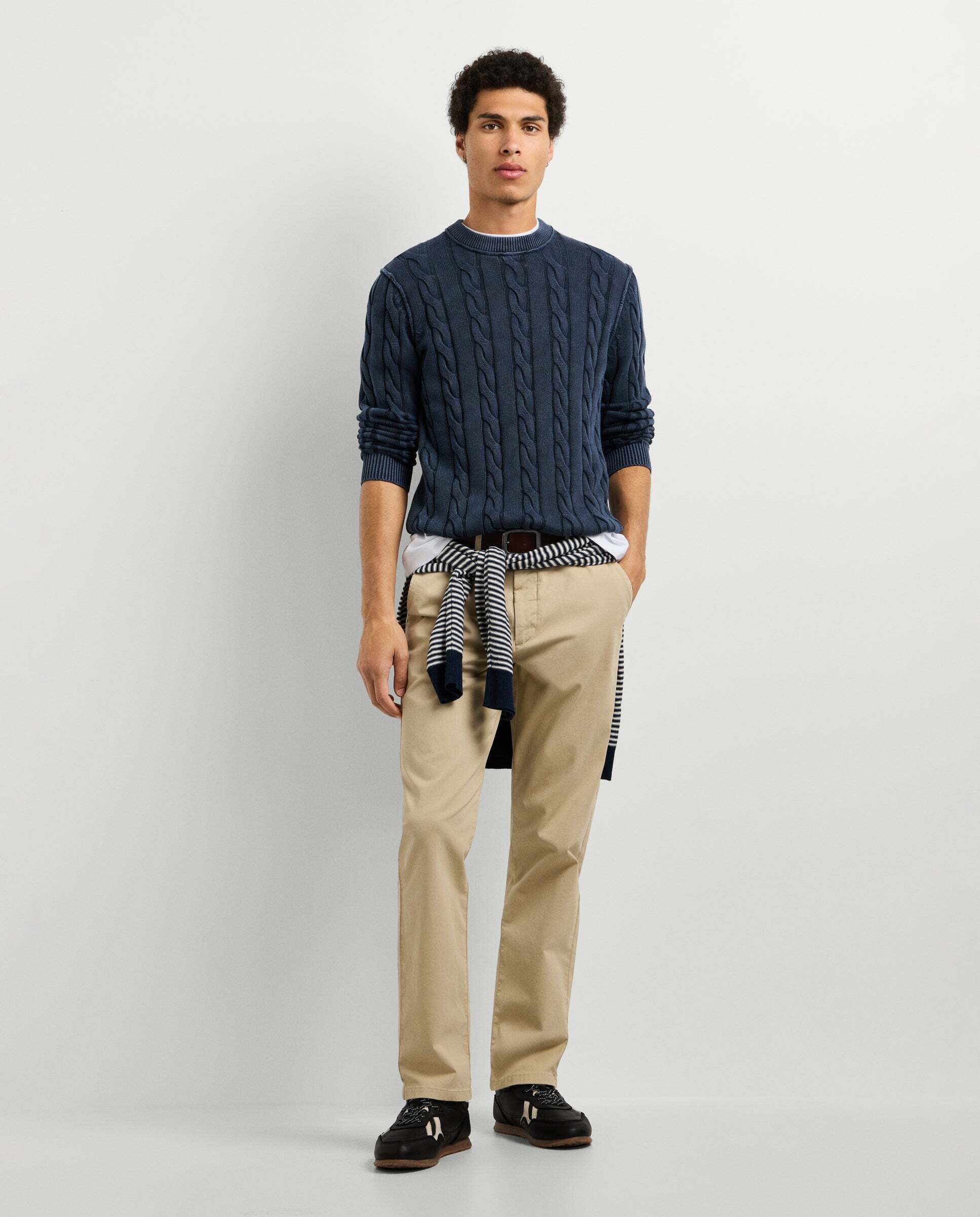 Jersey de hombre trenzado fit regular - Pepe Jeans - Azul Azul-2
