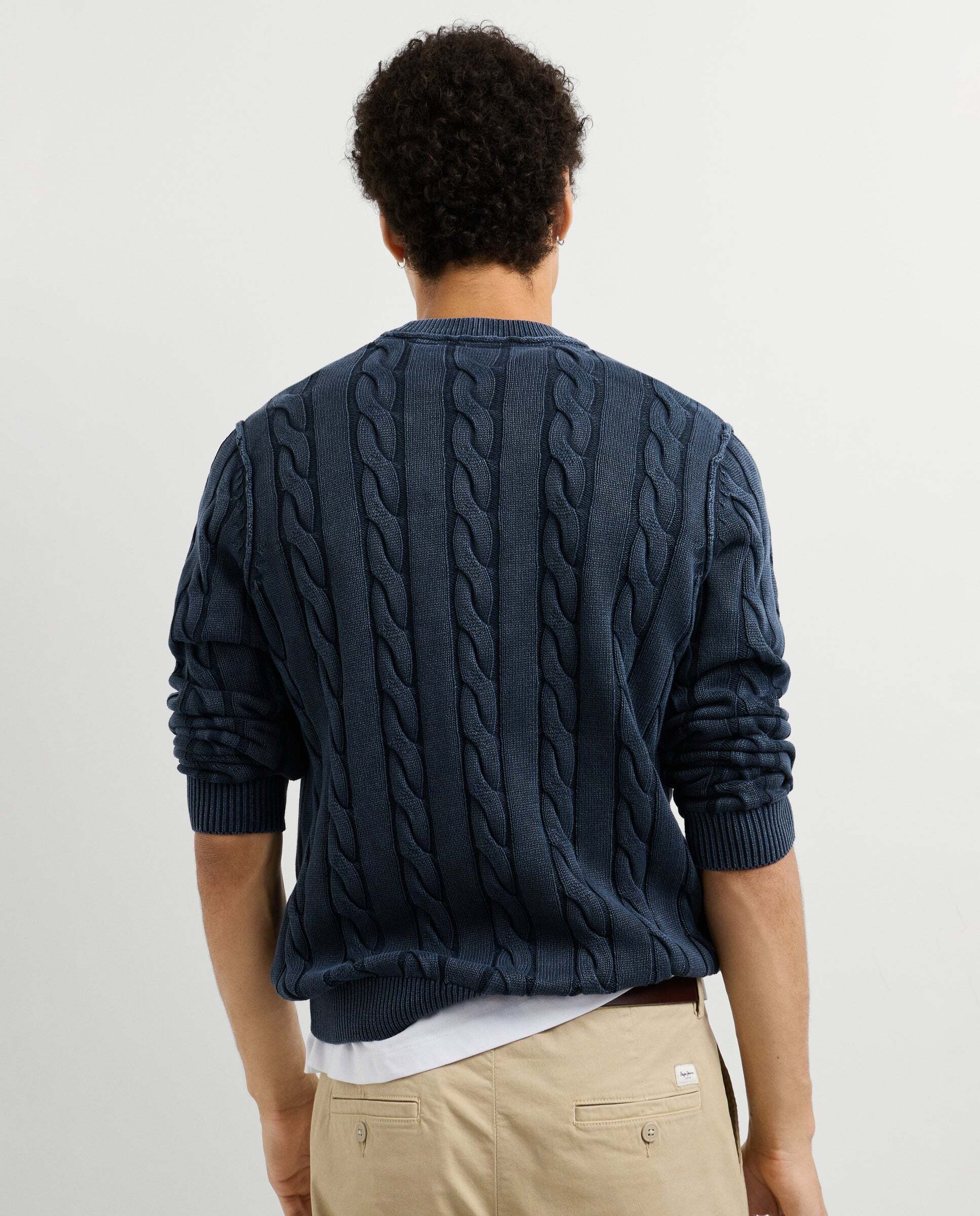 Jersey de hombre trenzado fit regular - Pepe Jeans - Azul Azul-3