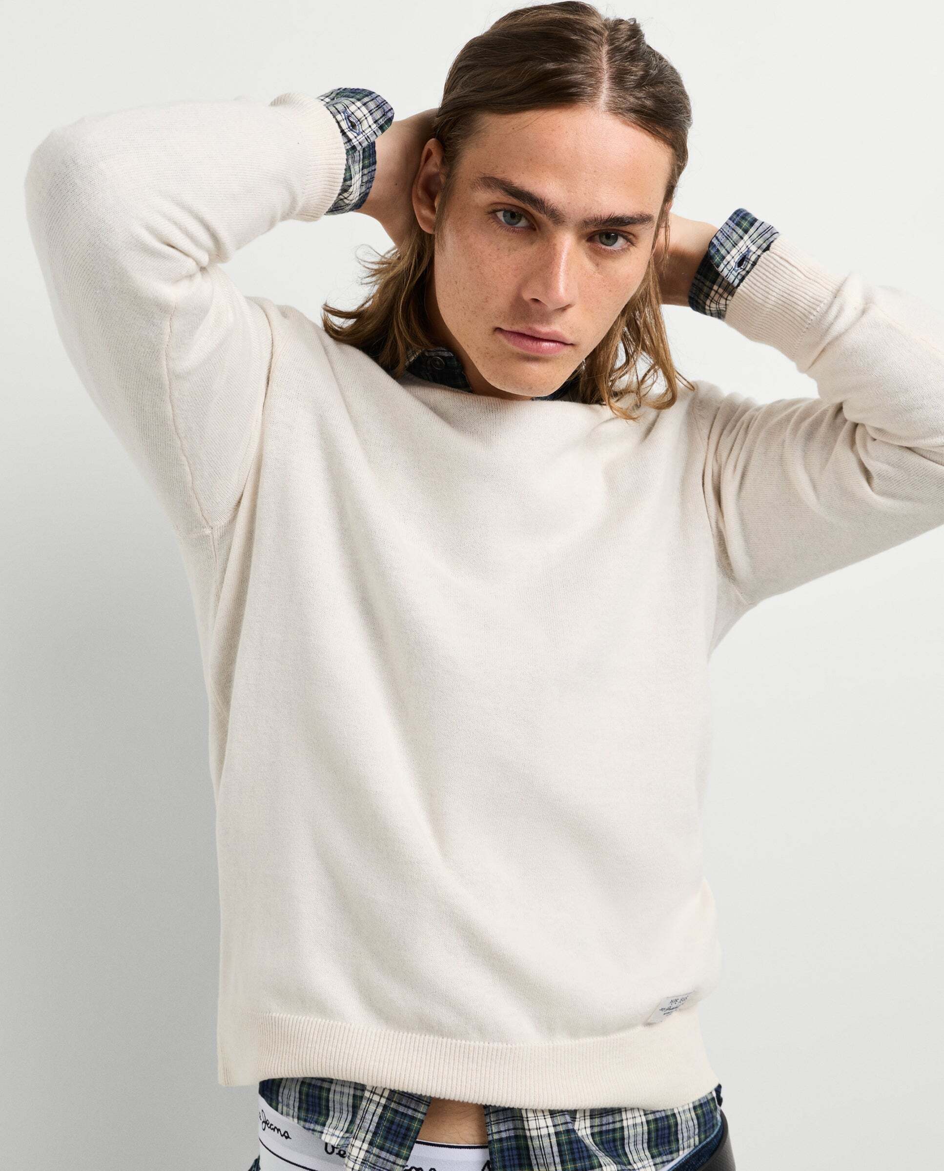 Jersey de hombre punto cuello redondo fit regular - Pepe Jeans - Blanco Blanco-1