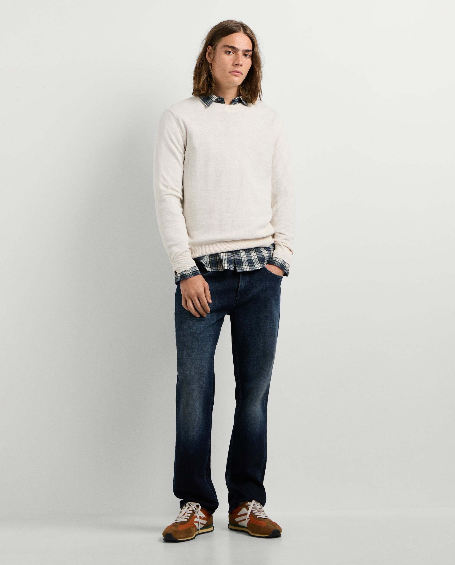 Jersey de hombre punto cuello redondo fit regular - Pepe Jeans - Blanco Blanco-2