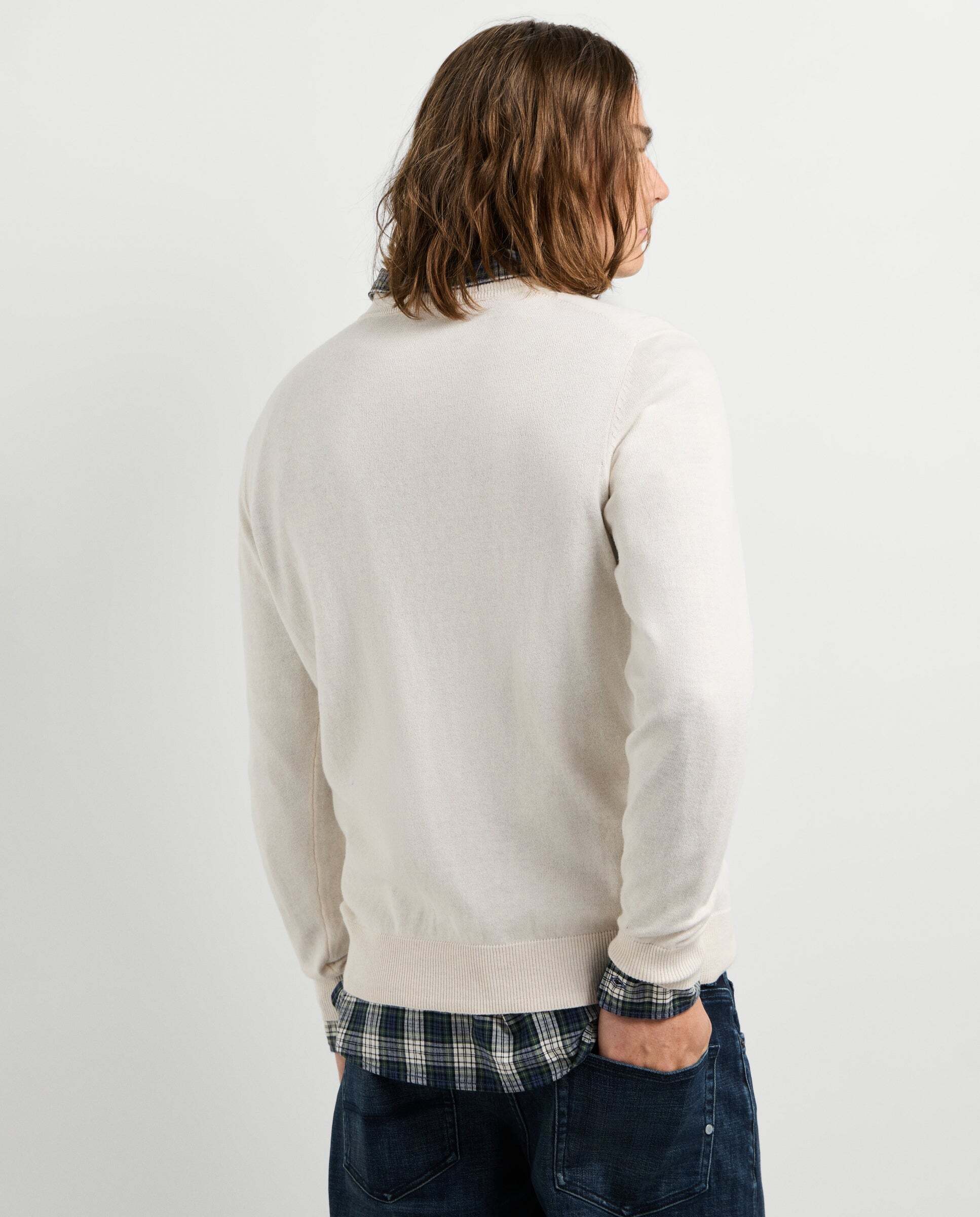 Jersey de hombre punto cuello redondo fit regular - Pepe Jeans - Blanco Blanco-3