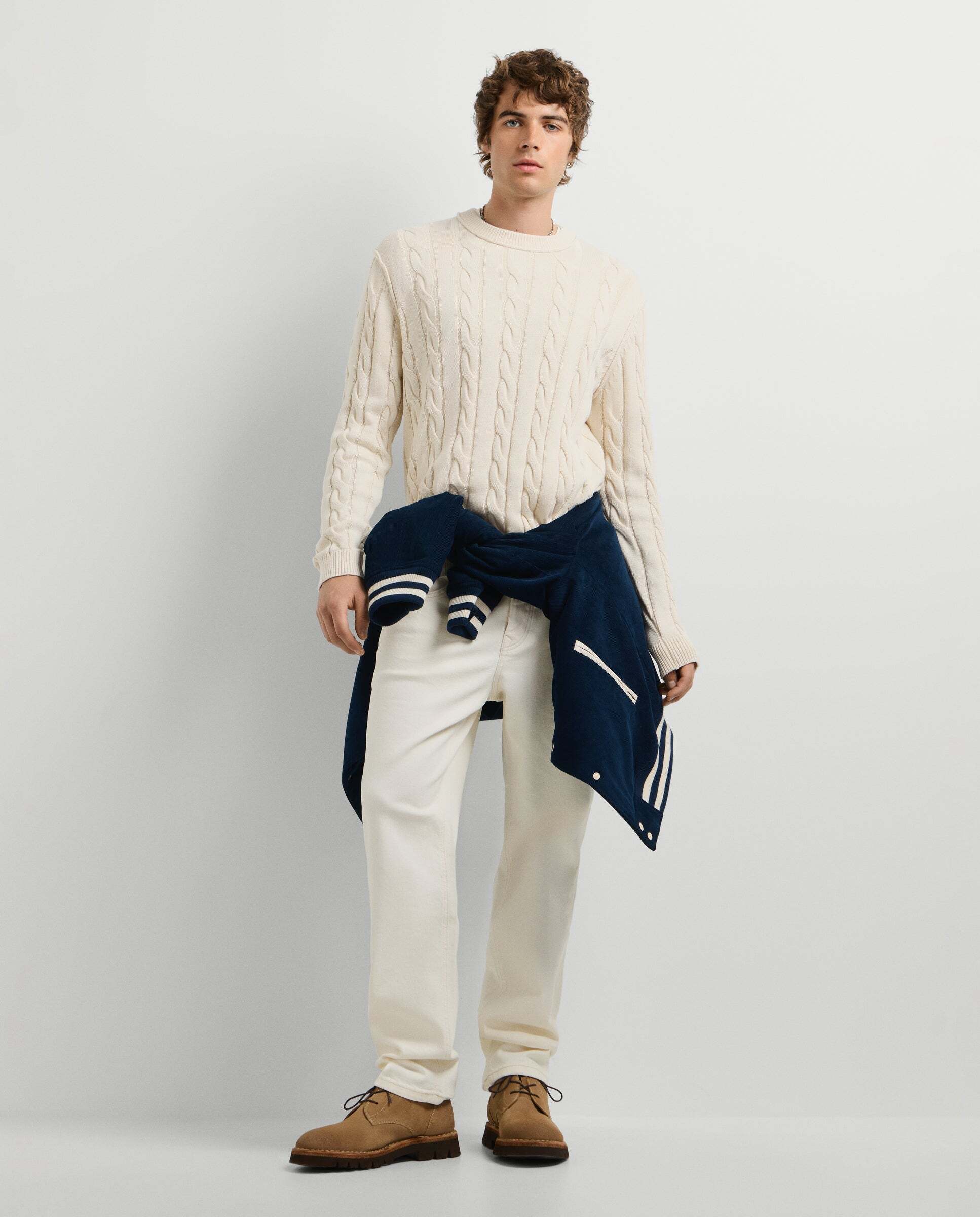 Jersey de hombre trenzado fit regular - Pepe Jeans - Blanco Blanco-2