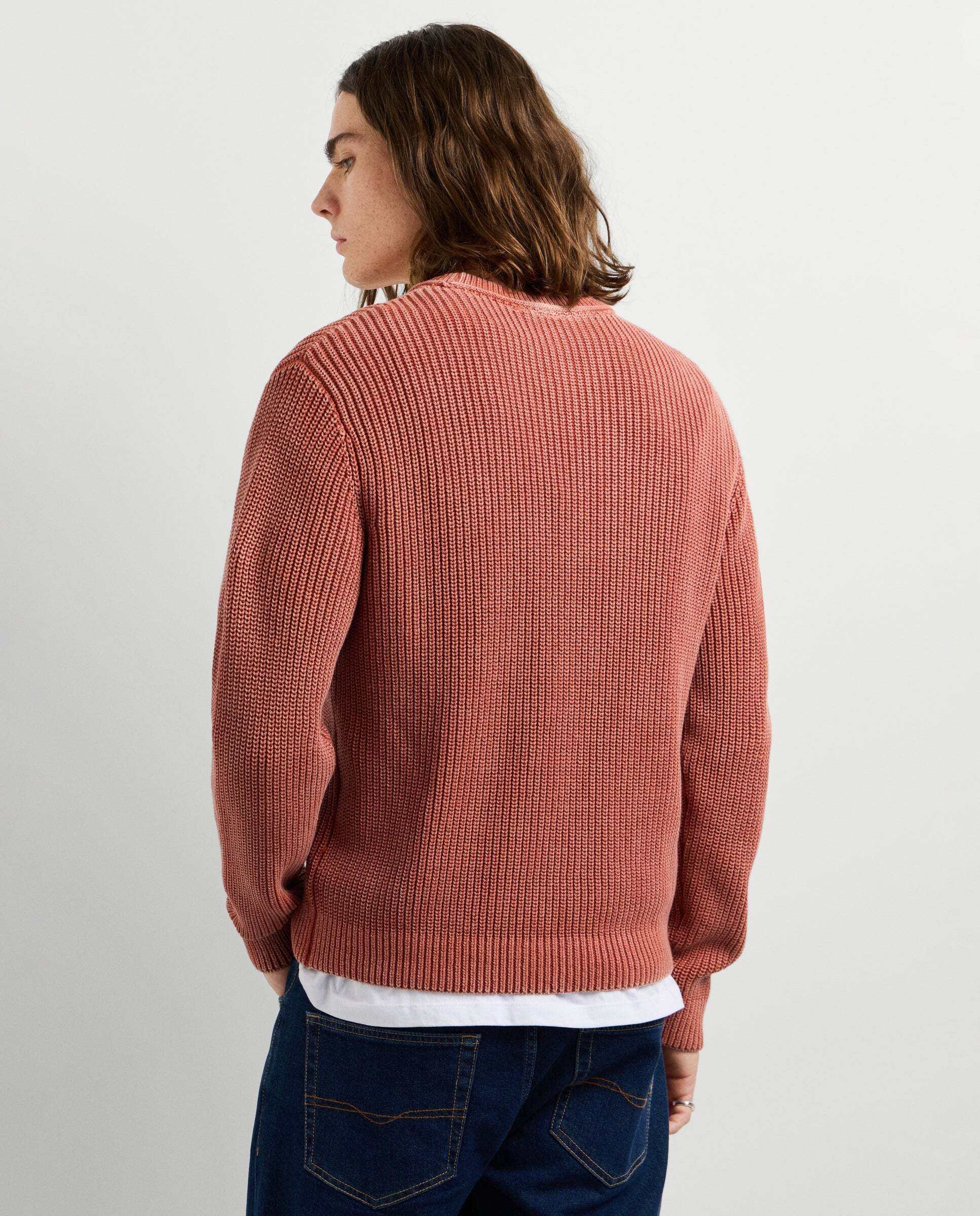 Jersey de hombre punto cuello redondo fit regular - Pepe Jeans - Naranja fuerte Naranja fuerte-3