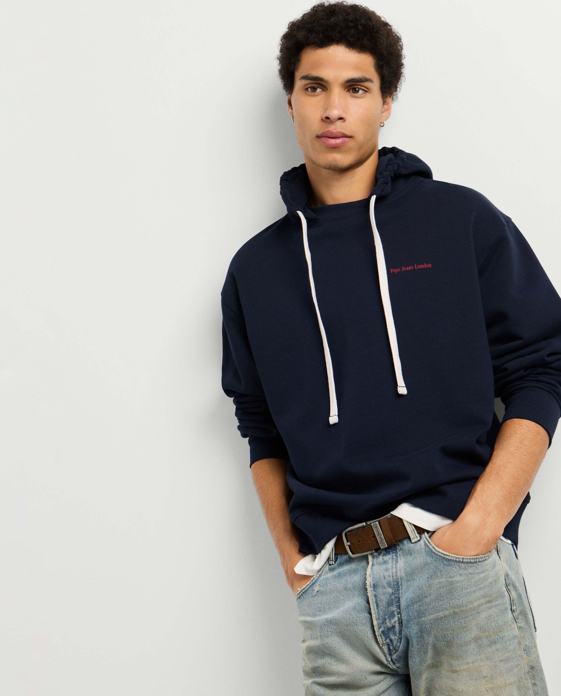 Imagen 0 de Sudadera de hombre capucha fit casual Azul