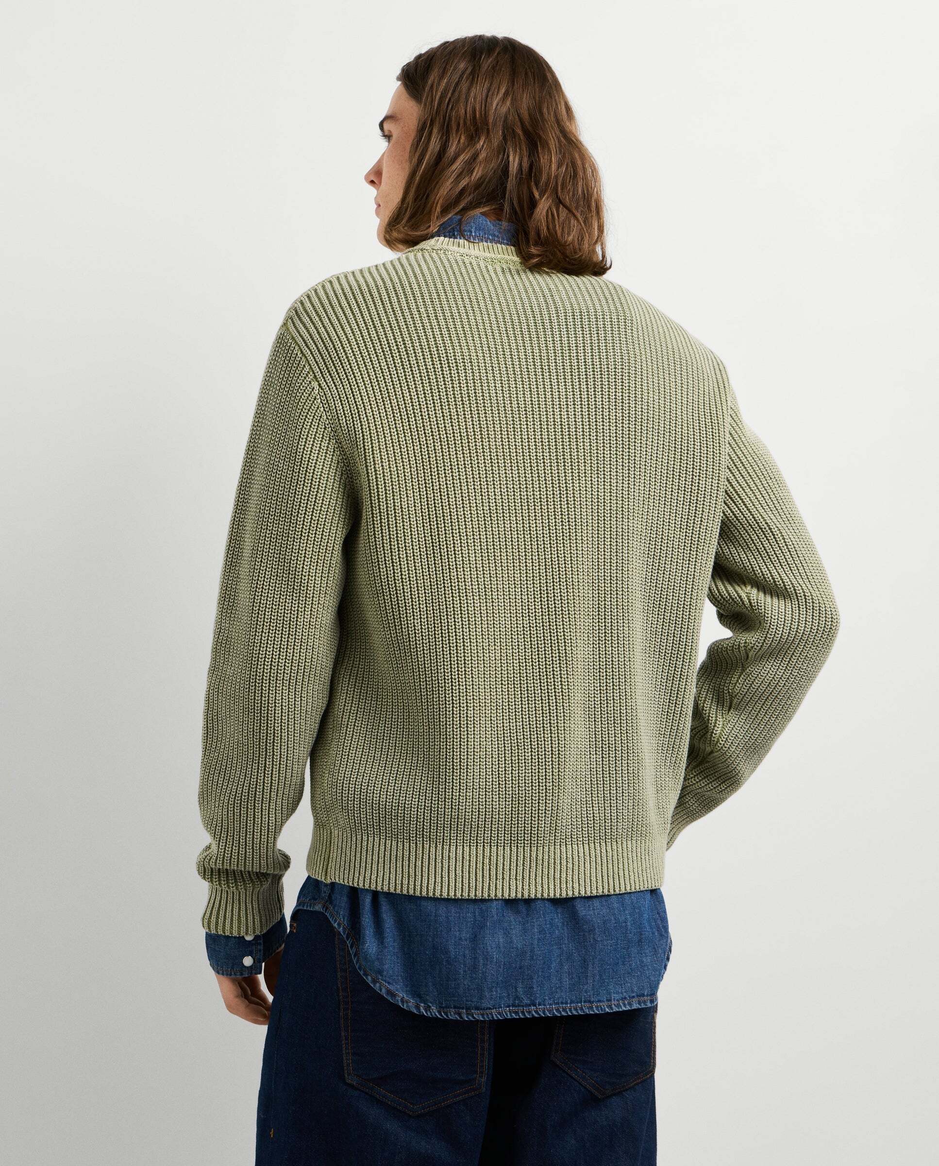 Jersey de hombre punto cuello redondo fit regular - Pepe Jeans - Verde militar Verde militar-3
