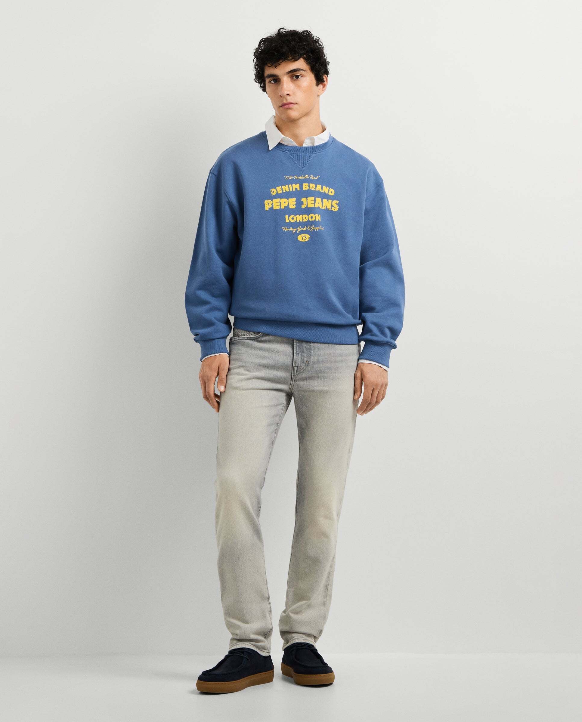 Sudadera de hombre cuello redondo fit casual - Pepe Jeans - Azul marino Azul marino-2