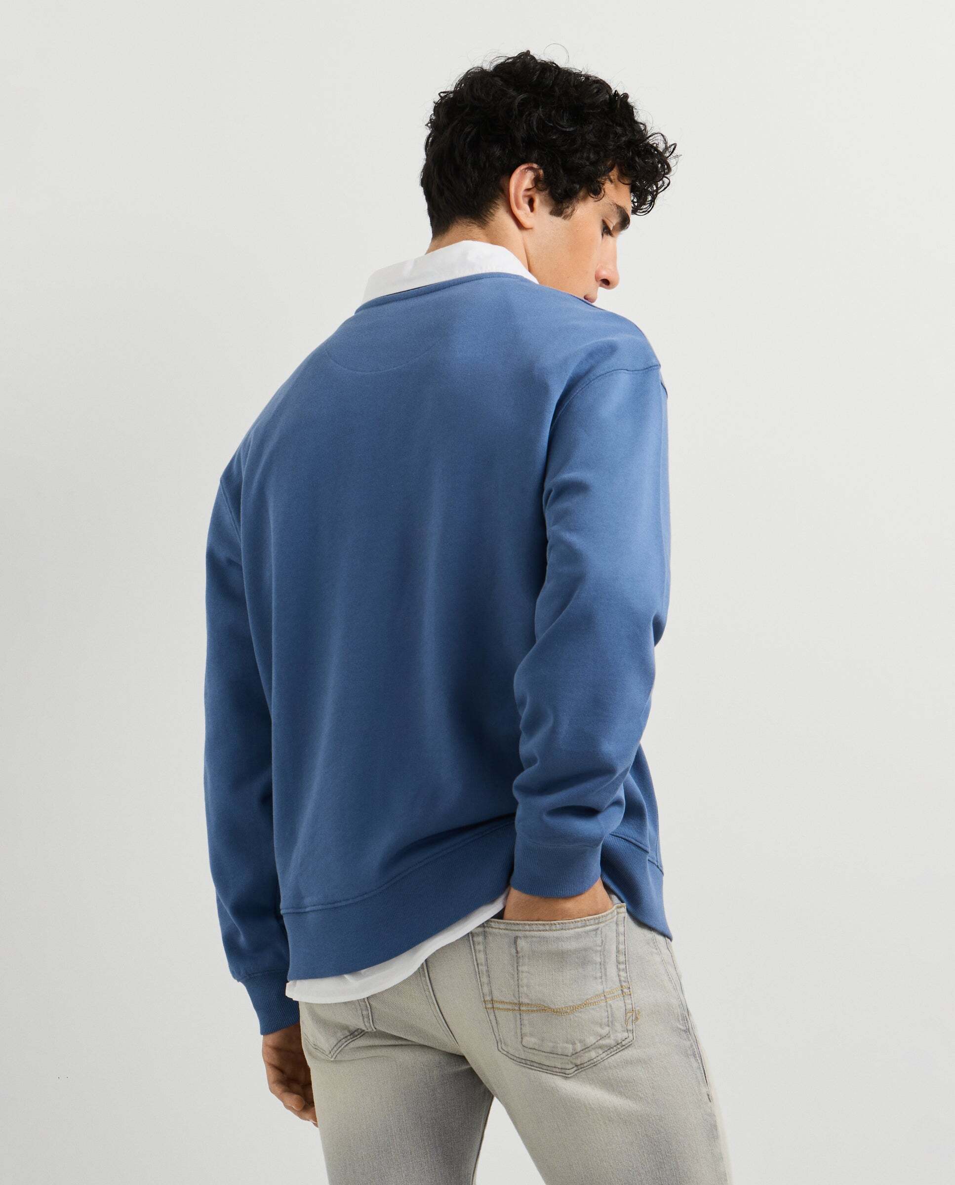 Sudadera de hombre cuello redondo fit casual - Pepe Jeans - Azul marino Azul marino-3