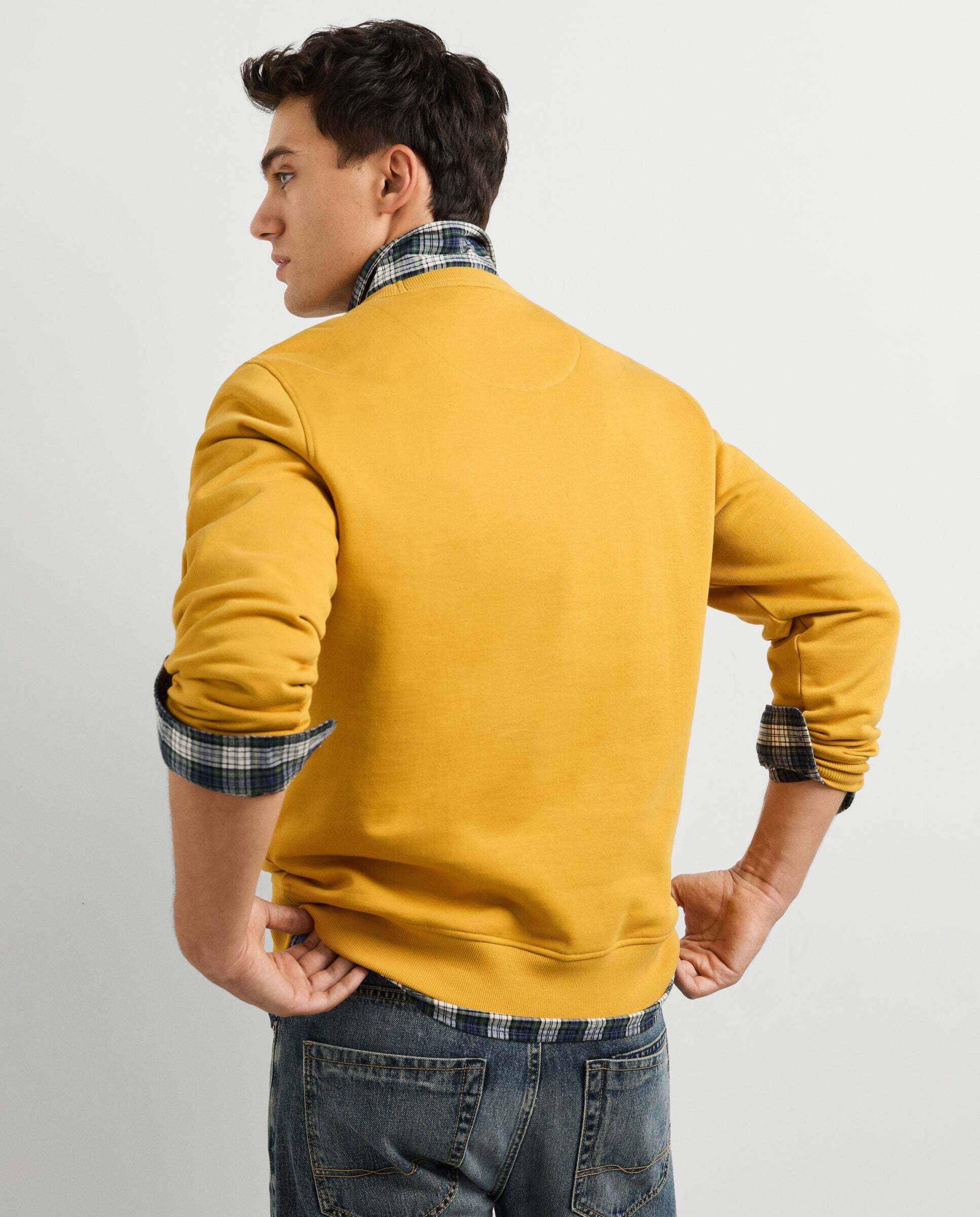 Sudadera de hombre cuello redondo fit regular - Pepe Jeans - Amarillo Amarillo-3