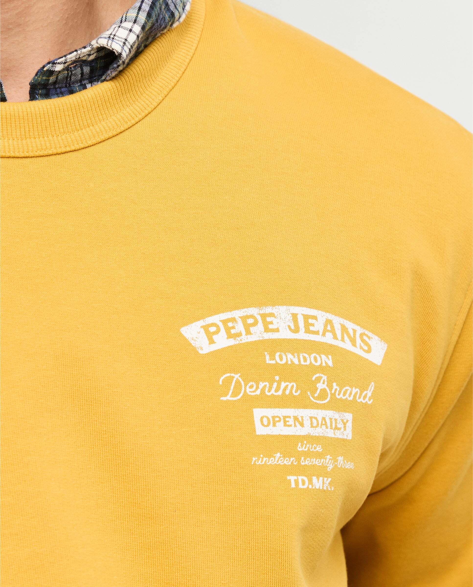 Sudadera de hombre cuello redondo fit regular - Pepe Jeans - Amarillo Amarillo-5