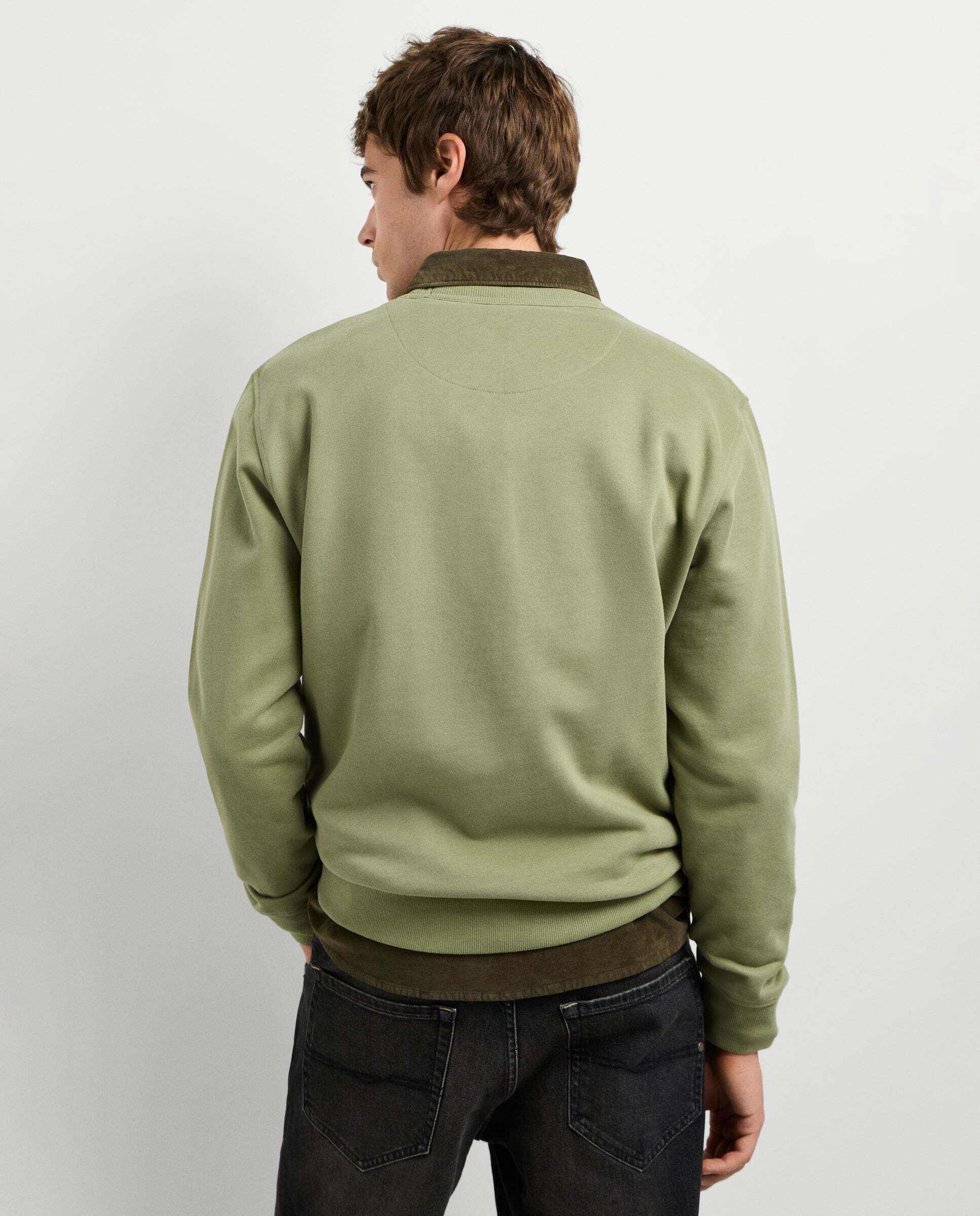 Sudadera de hombre cuello redondo fit regular - Pepe Jeans - Verde Verde-3