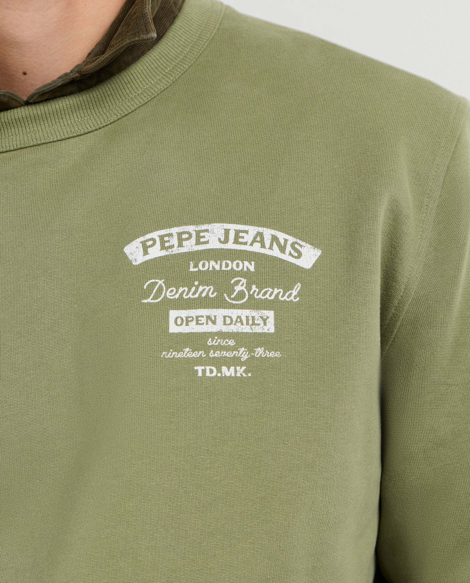 Sudadera de hombre cuello redondo fit regular - Pepe Jeans - Verde Verde-4