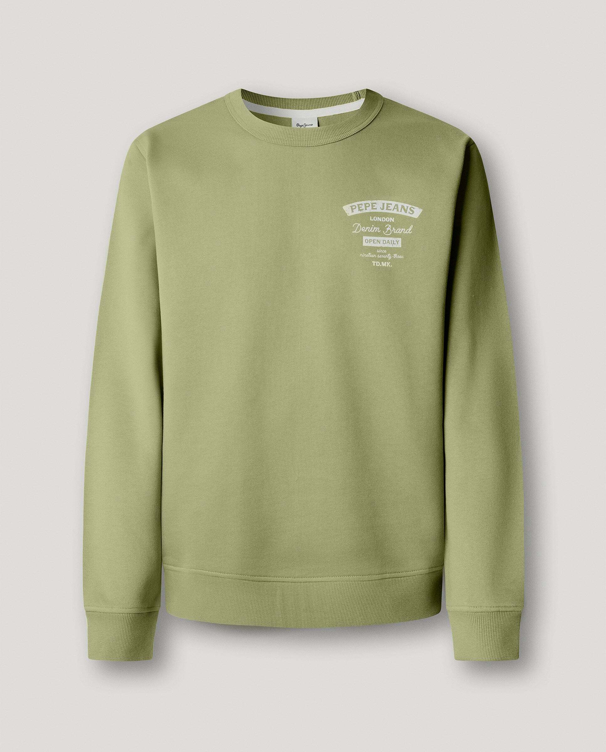 Sudadera de hombre cuello redondo fit regular - Pepe Jeans - Verde Verde-6